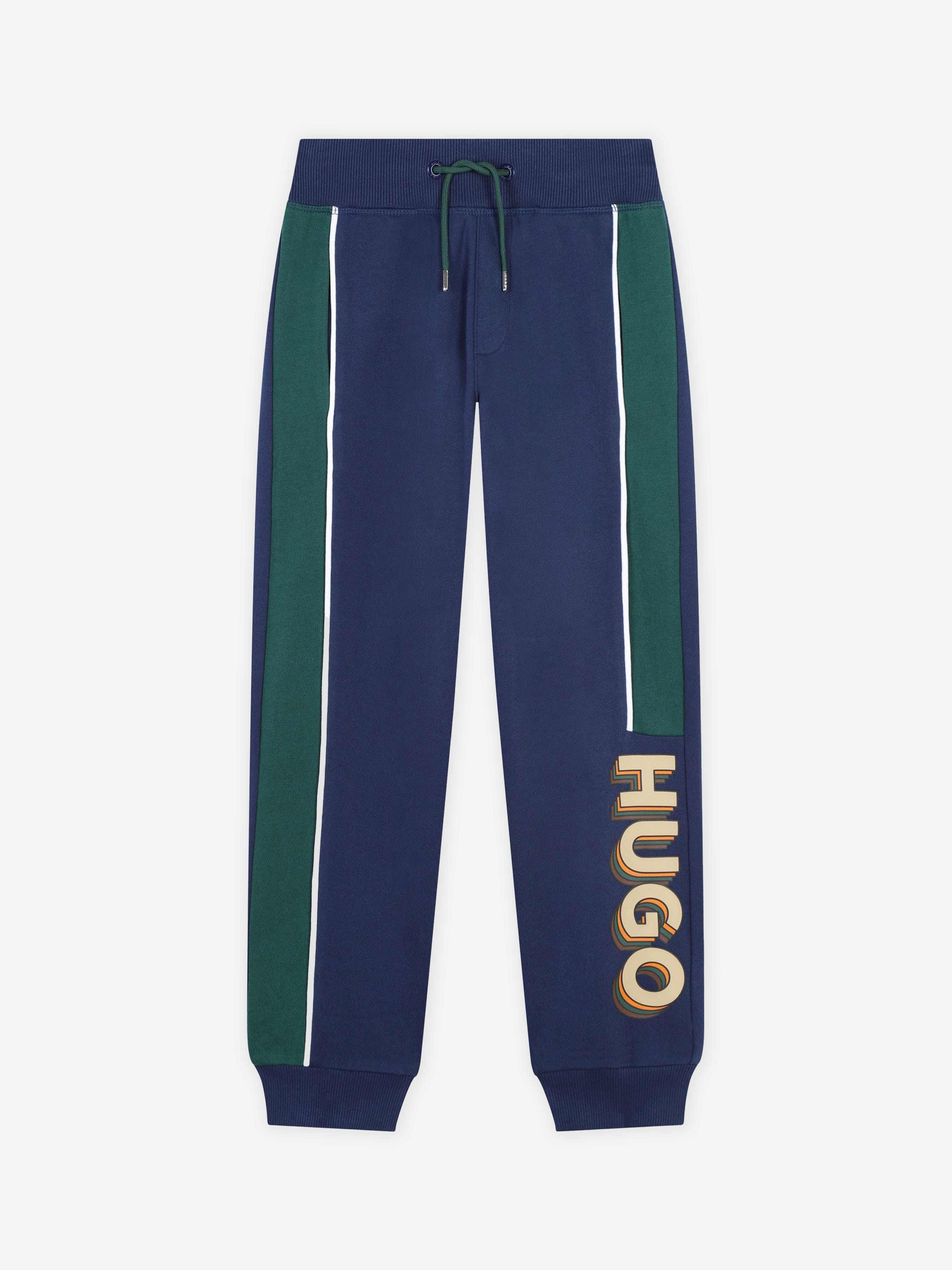 Hugo Boys Logo Joggers in Green Buy Cheap Largest Supplier