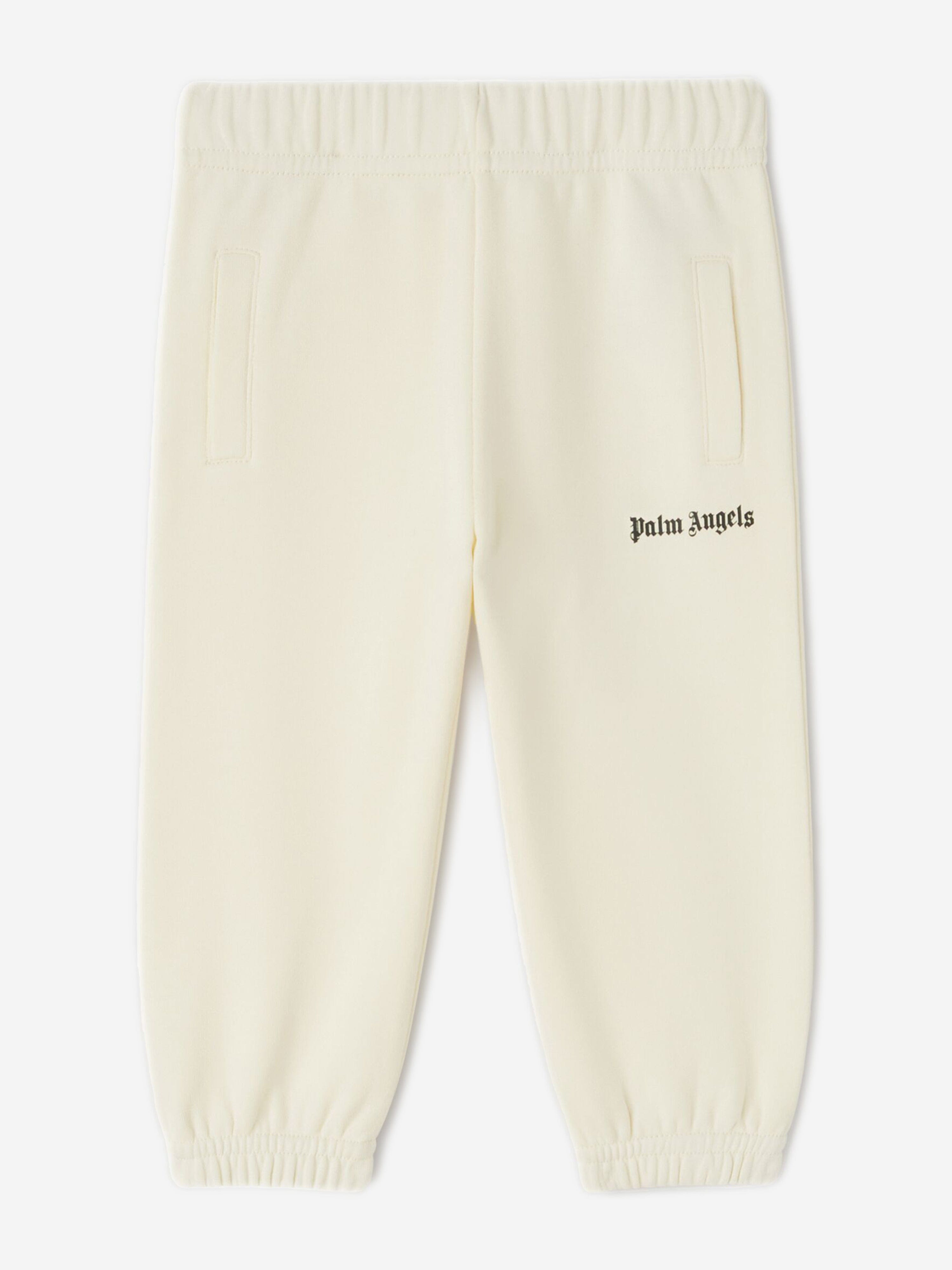 Palm Angels Baby Logo Joggers in White Sale Footlocker