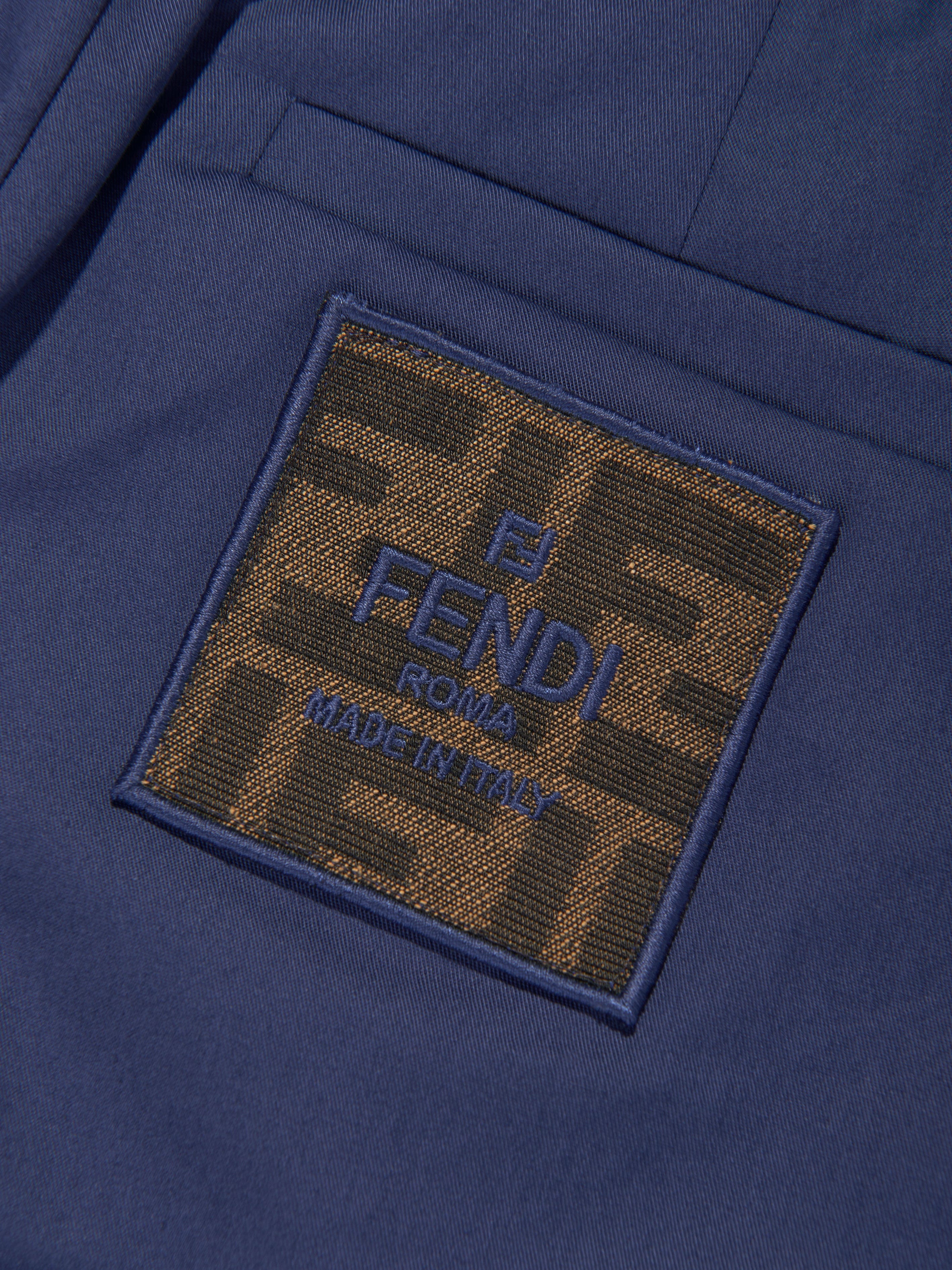 Fendi Boys Gabardine Stretch Trousers in Navy Eastbay Cheap Online