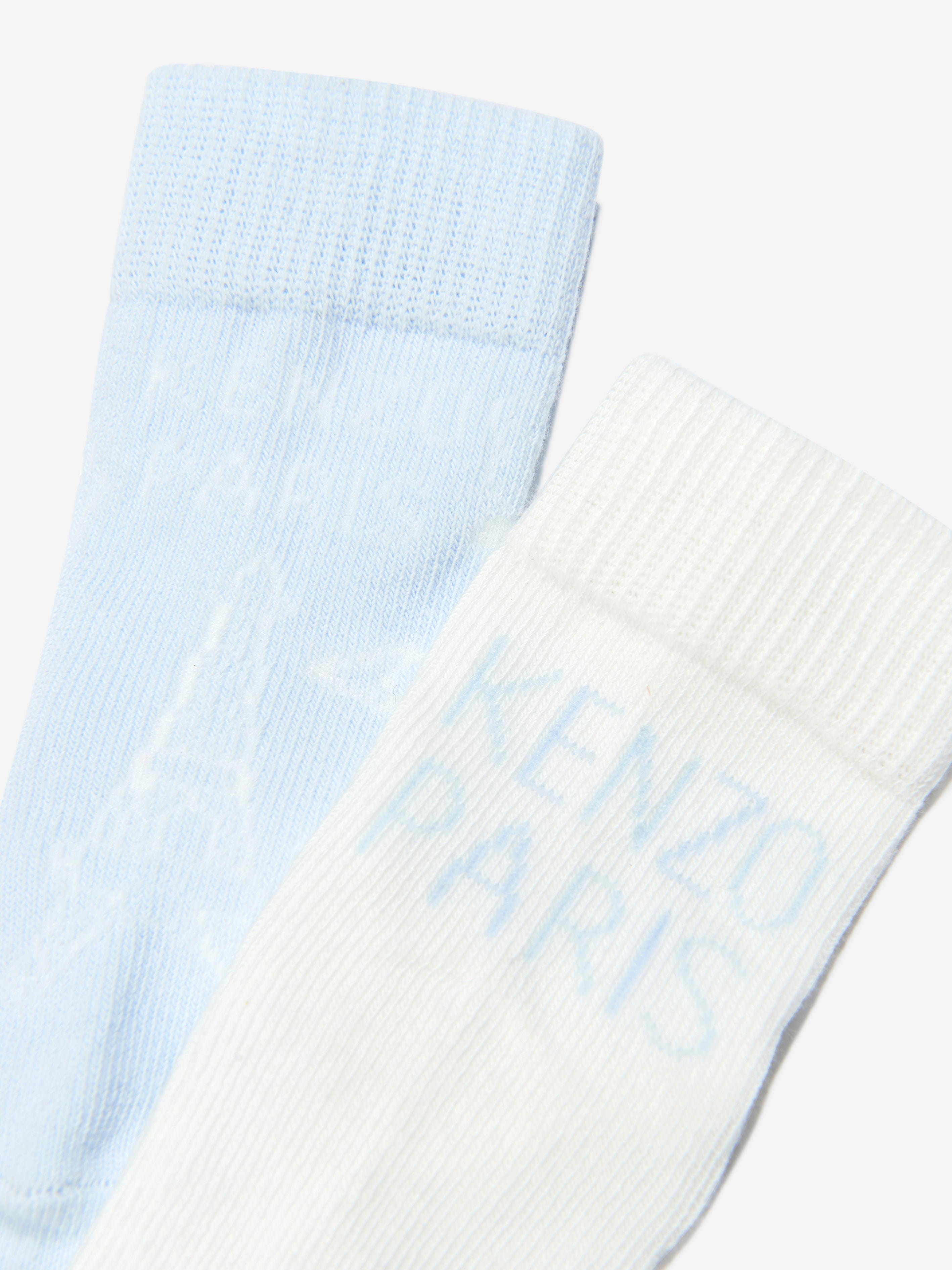KENZO Baby Socks Set (2 Pack) in Blue Sale Cheap Pices
