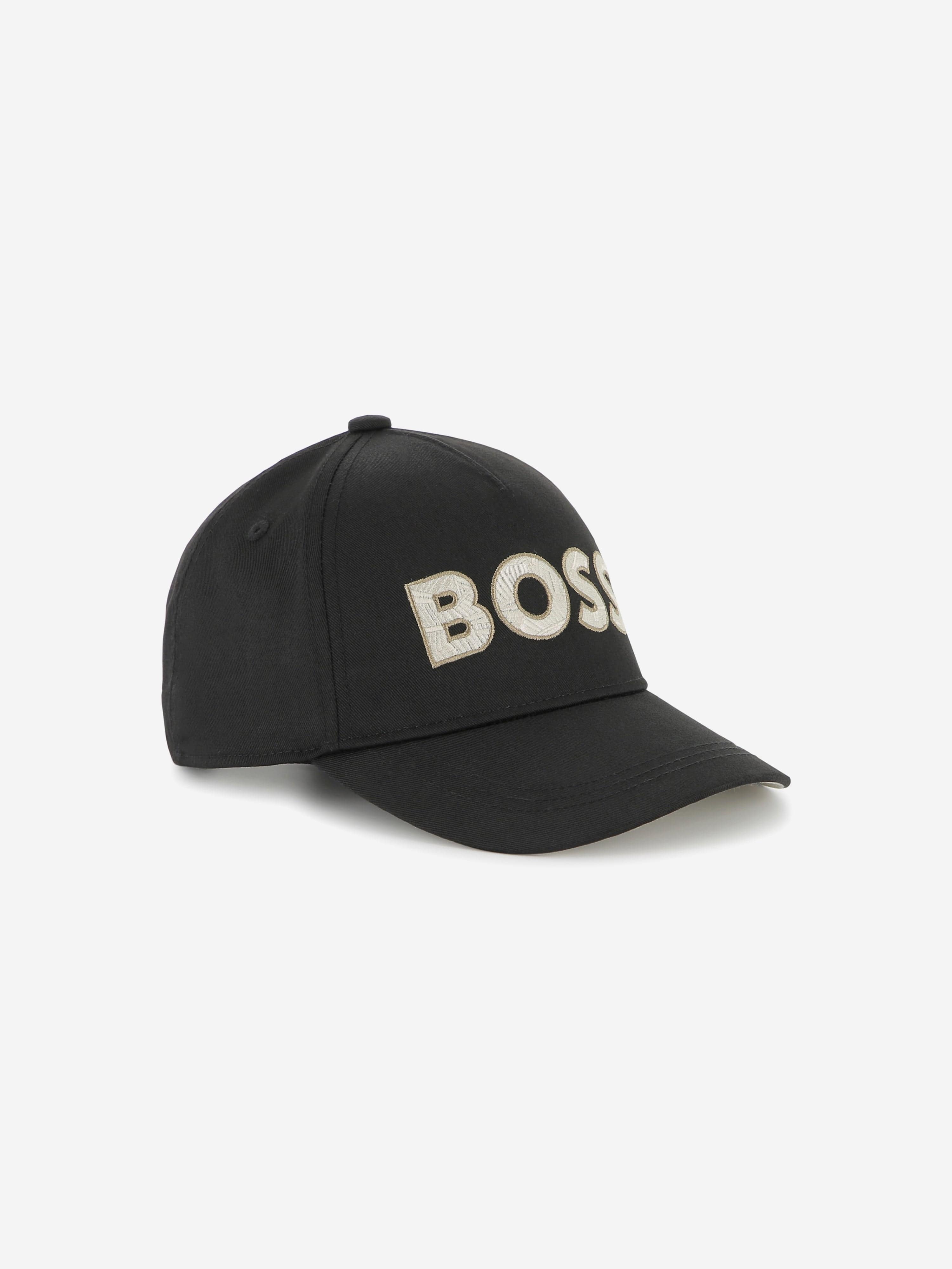 BOSS Boys Embroidered Logo Cap in Black Cheap Pice From China