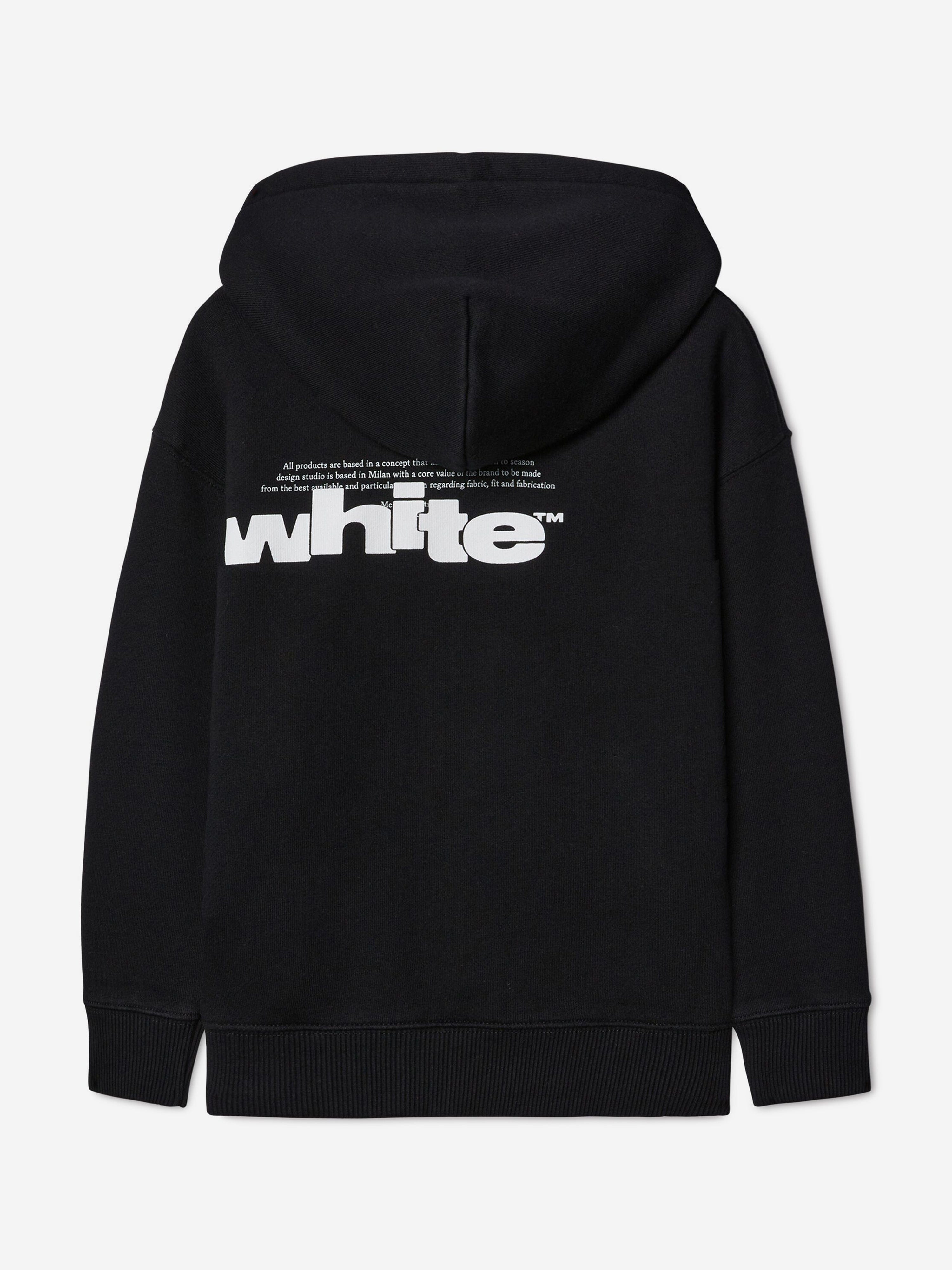 Off-White Kids Type Graphic Hoodie in Black Discount Purchase
