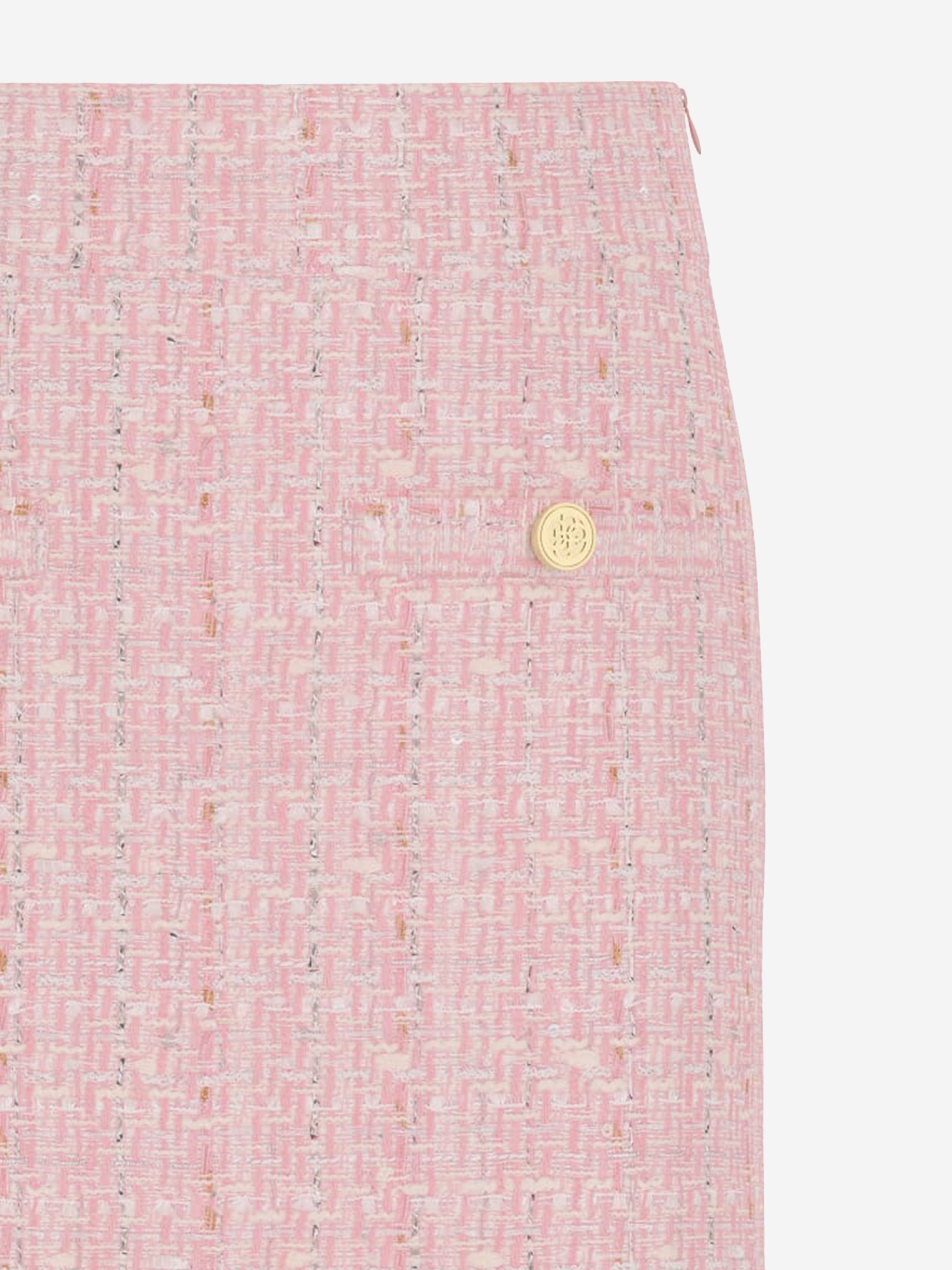 Girls Tweed Mini Skirt in Pink Free Shipping Tumblr