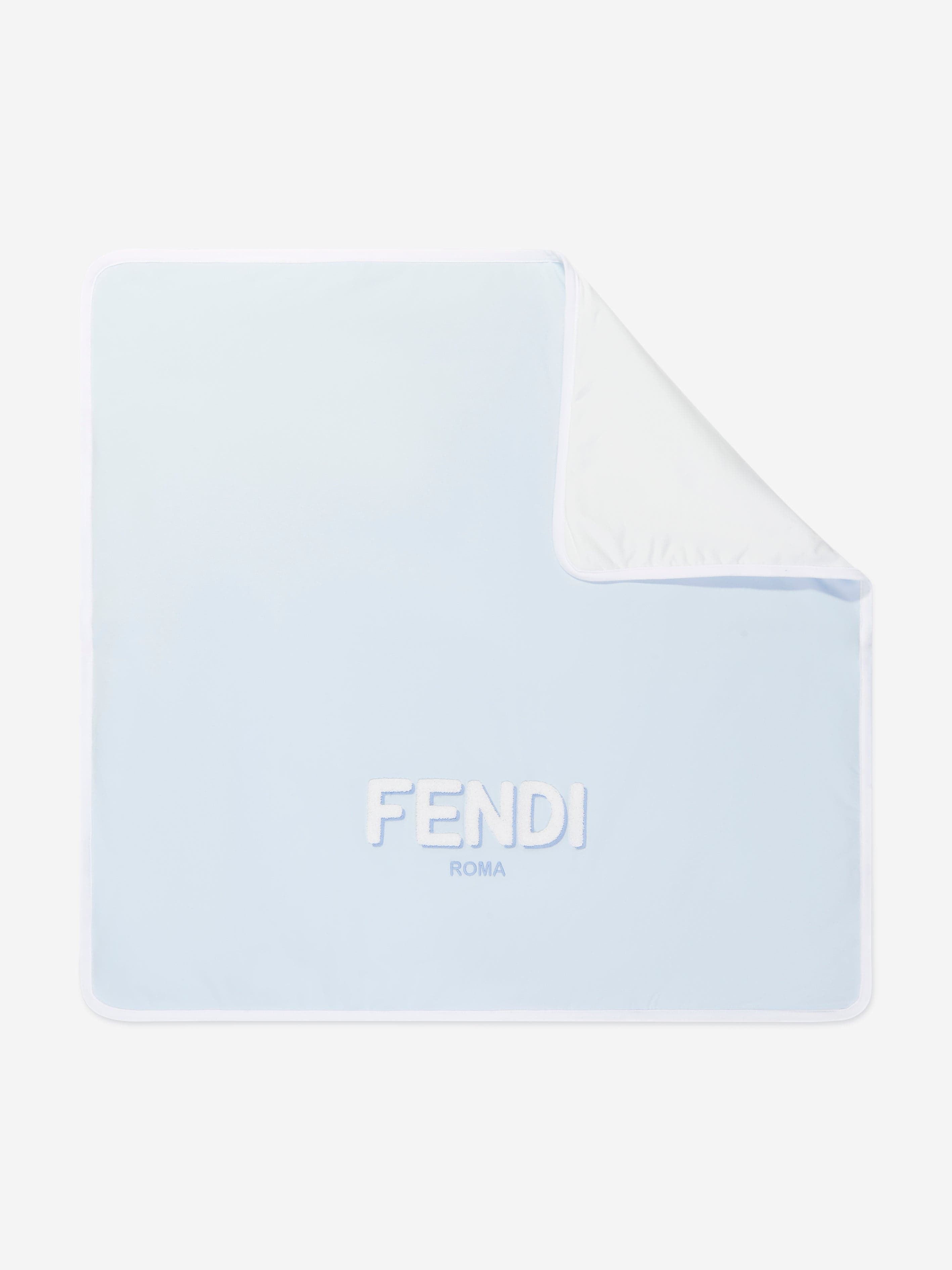 Fendi Baby Boys Logo Blanket in Blue Cheap Sale Big Discount