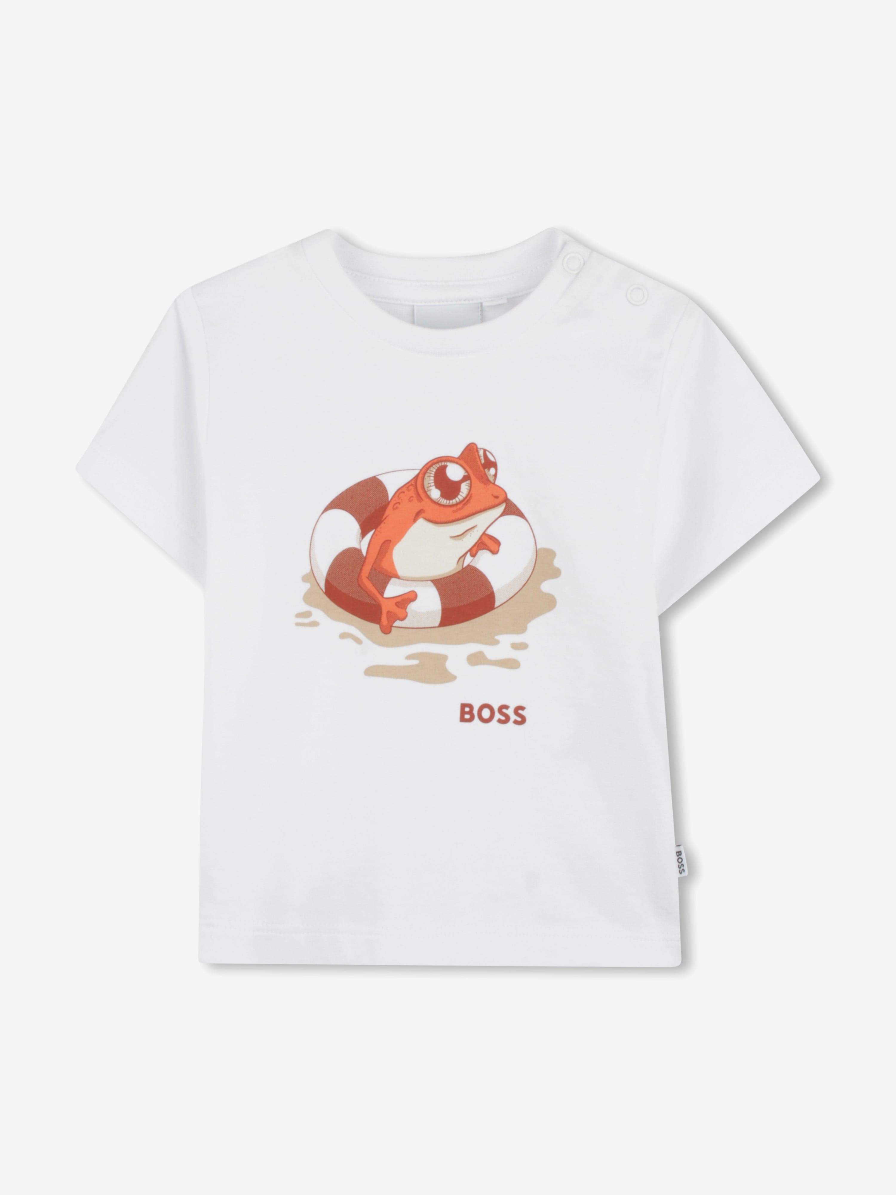 BOSS Baby Boys Illustrated T-Shirt in White Discount Best Place