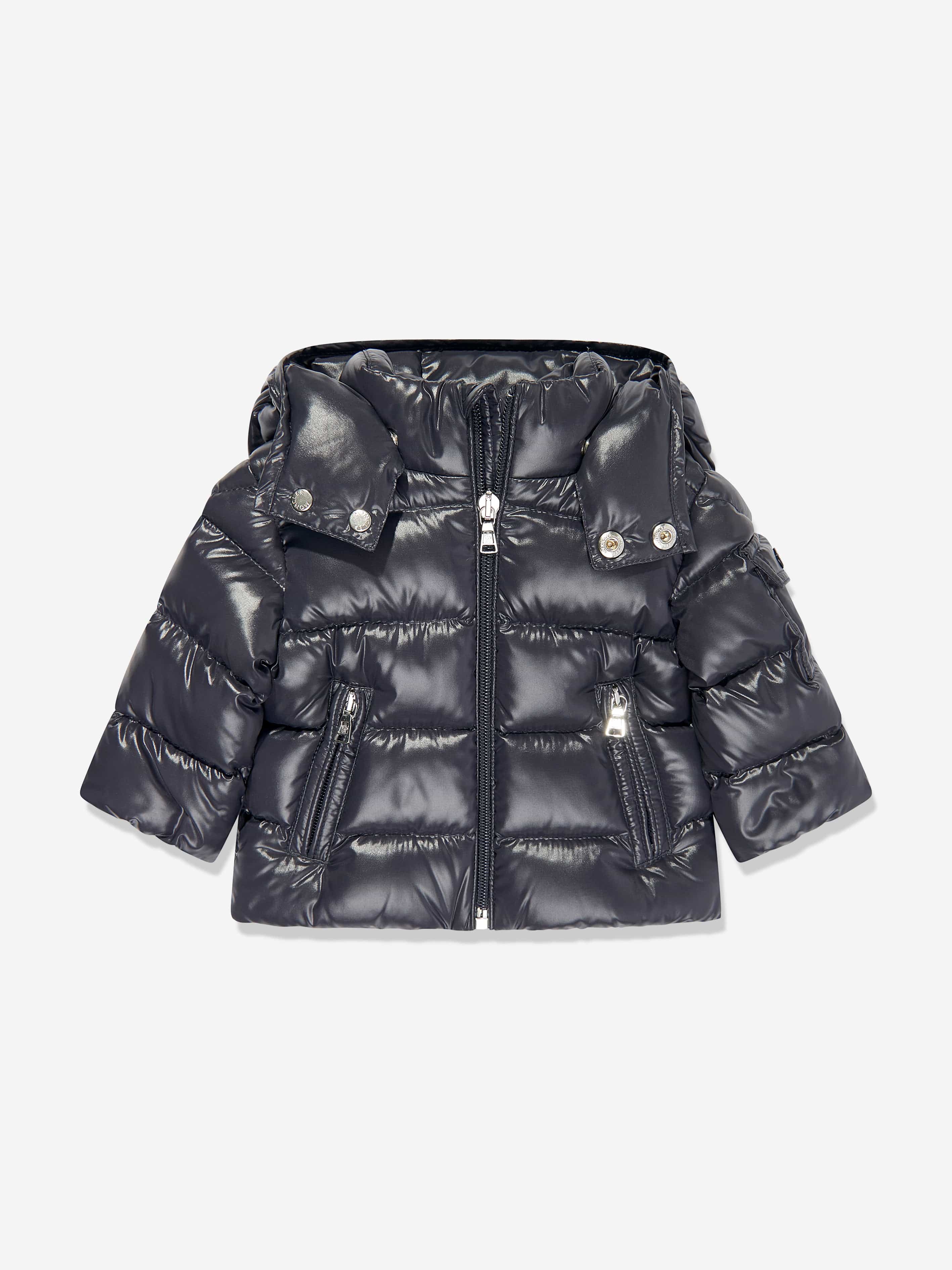 Moncler Enfant Baby Boys Down Padded New Maya Jacket in Navy High Quality For Sale