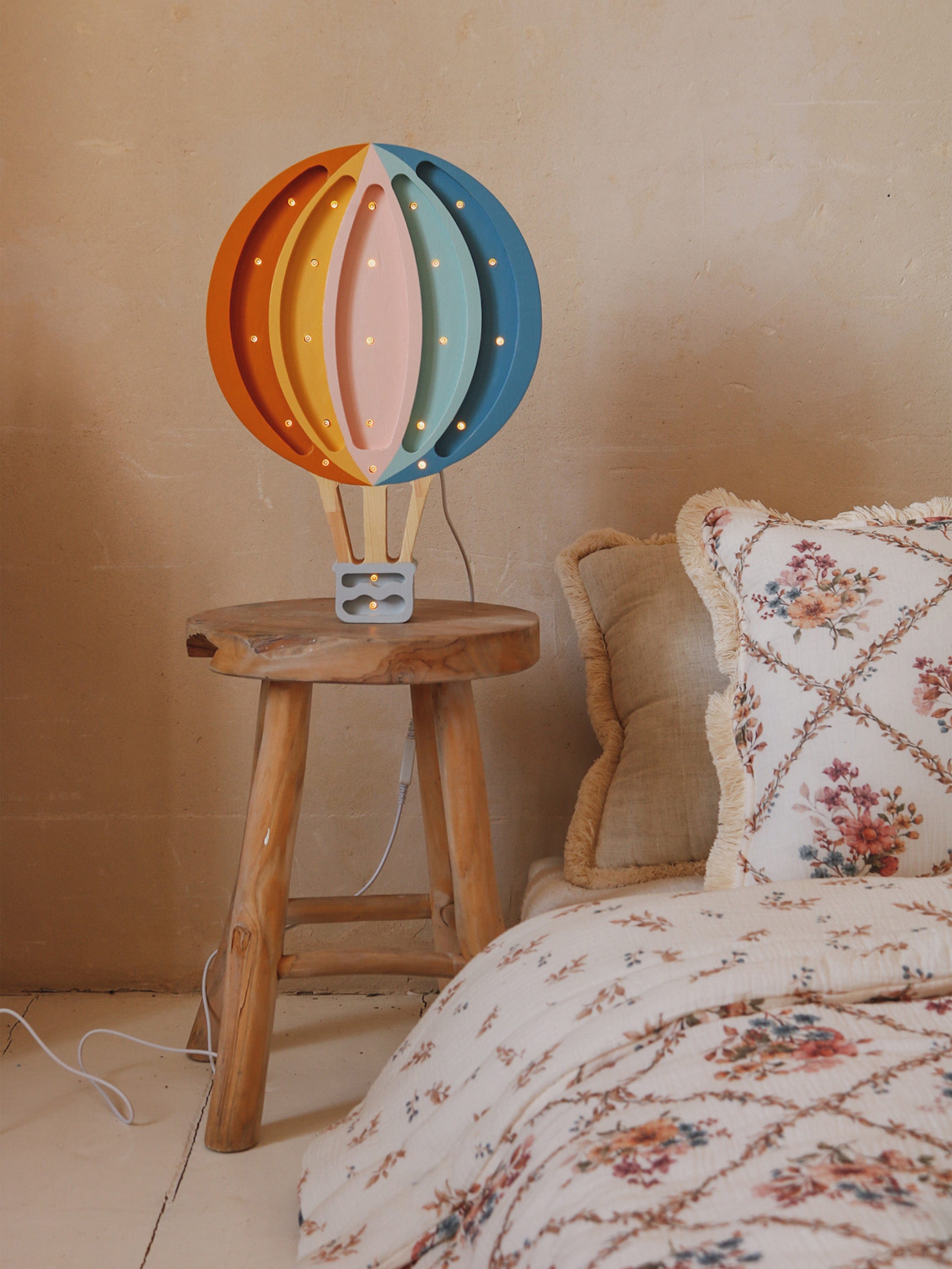Little Lights Hot Air Balloon Lamp in Multicolour (39x27.5x5.5 cm) Recommend Online