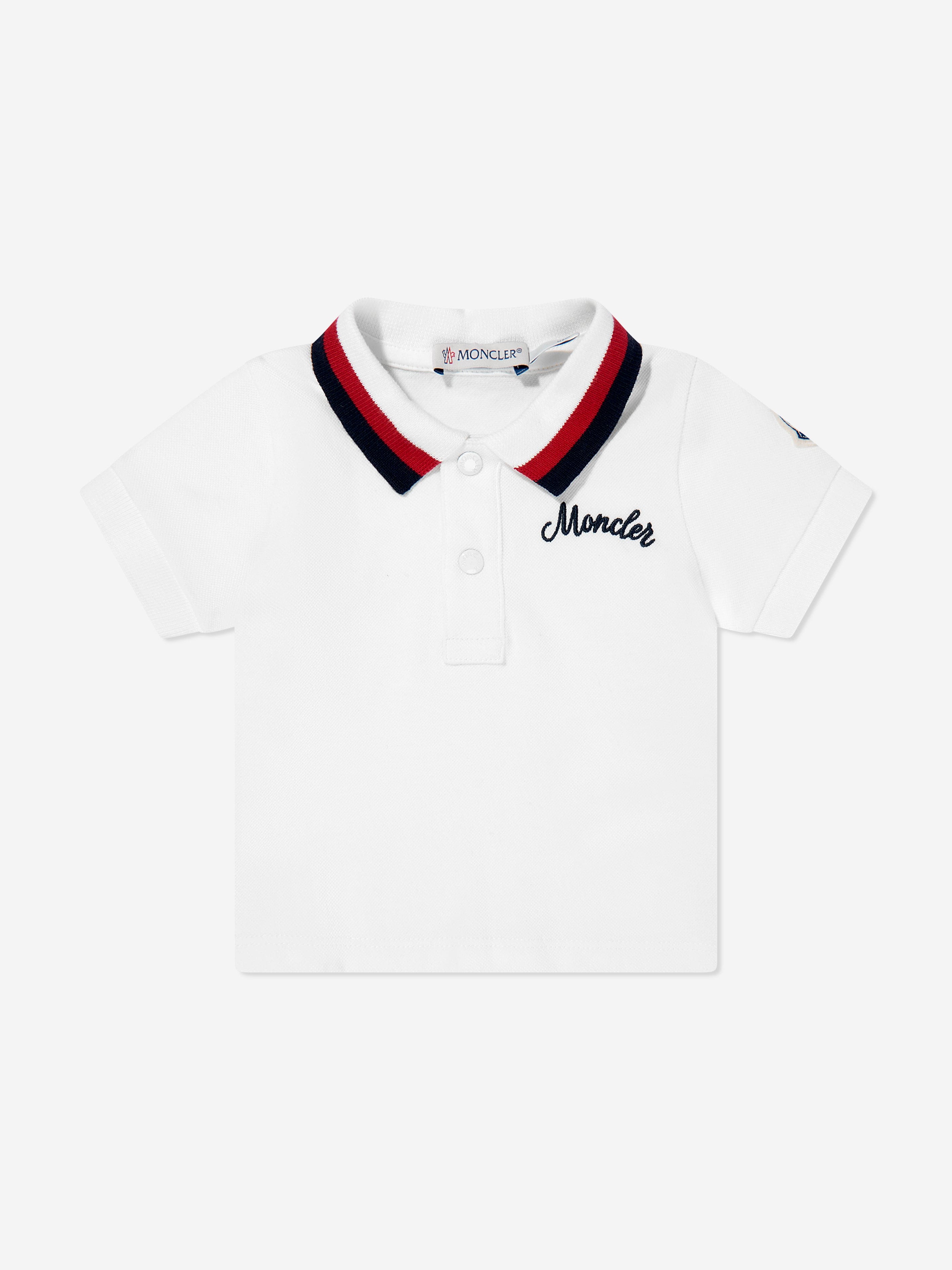 Baby Boys Logo Polo Shirt in Ivory Free Shipping Discounts