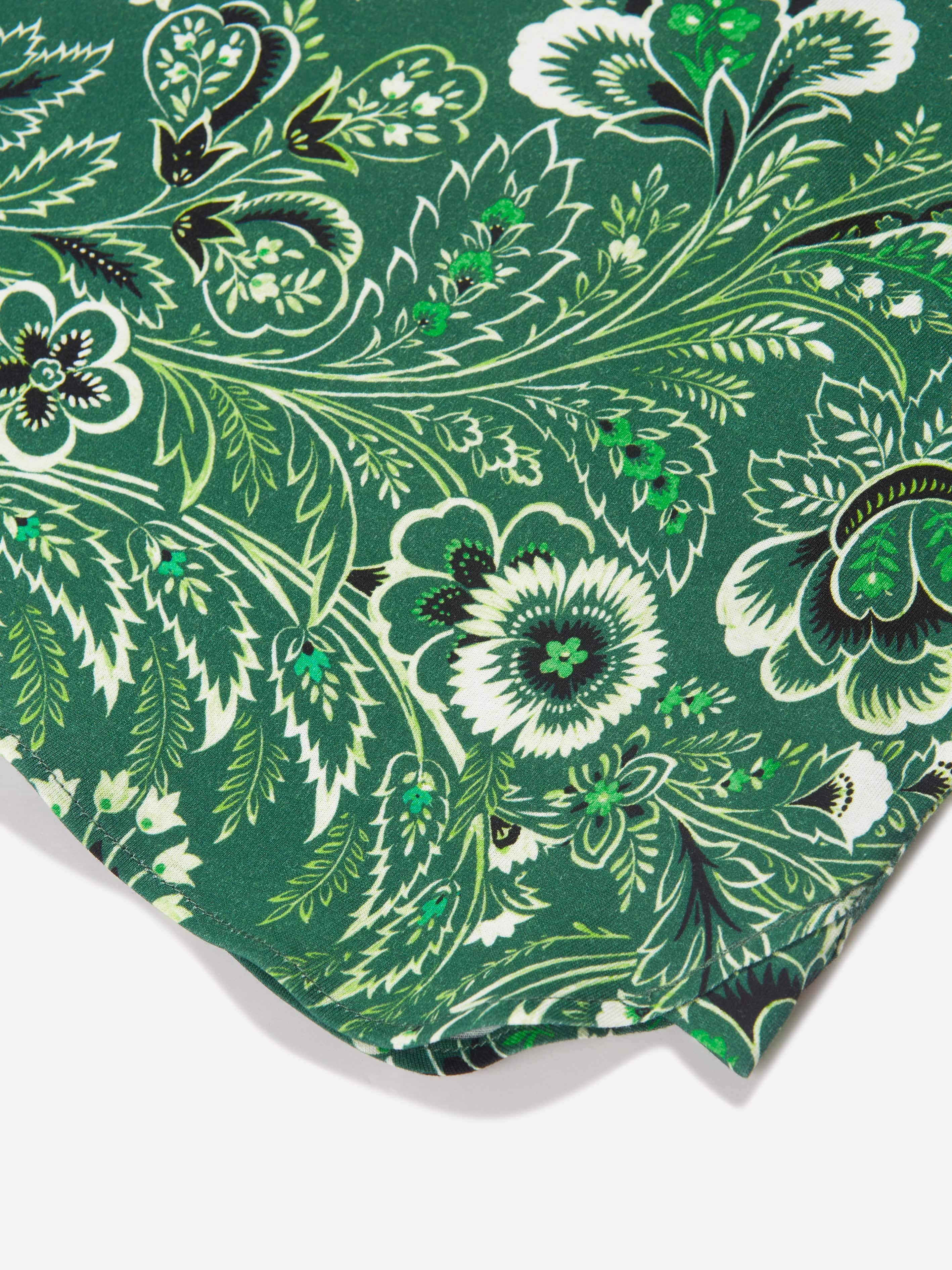 Etro Boys Floral Paisley Polo Shirt in Green Outlet Nicekicks
