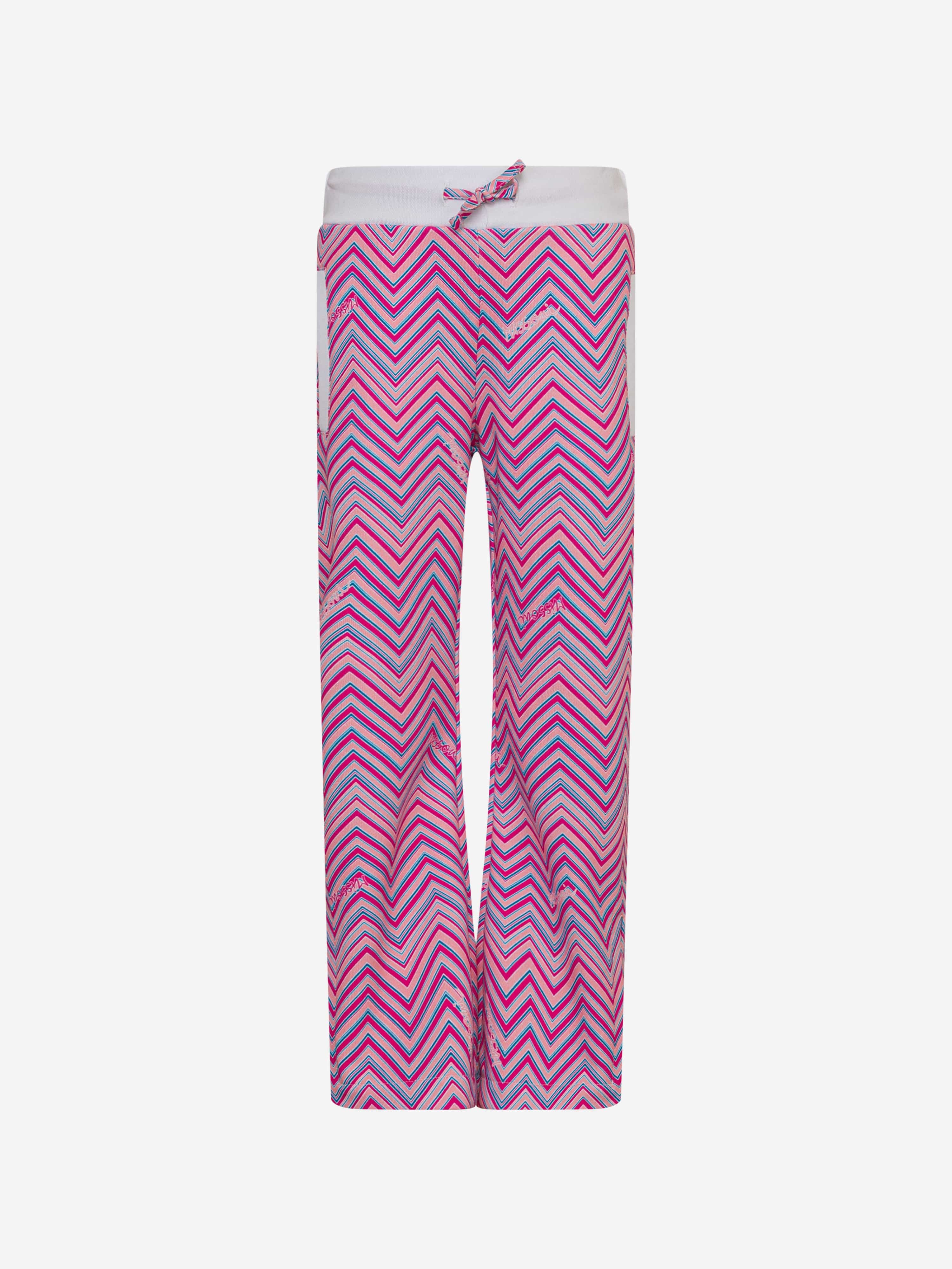 Missoni Girls Zigzag Joggers in Pink Discount Shop For