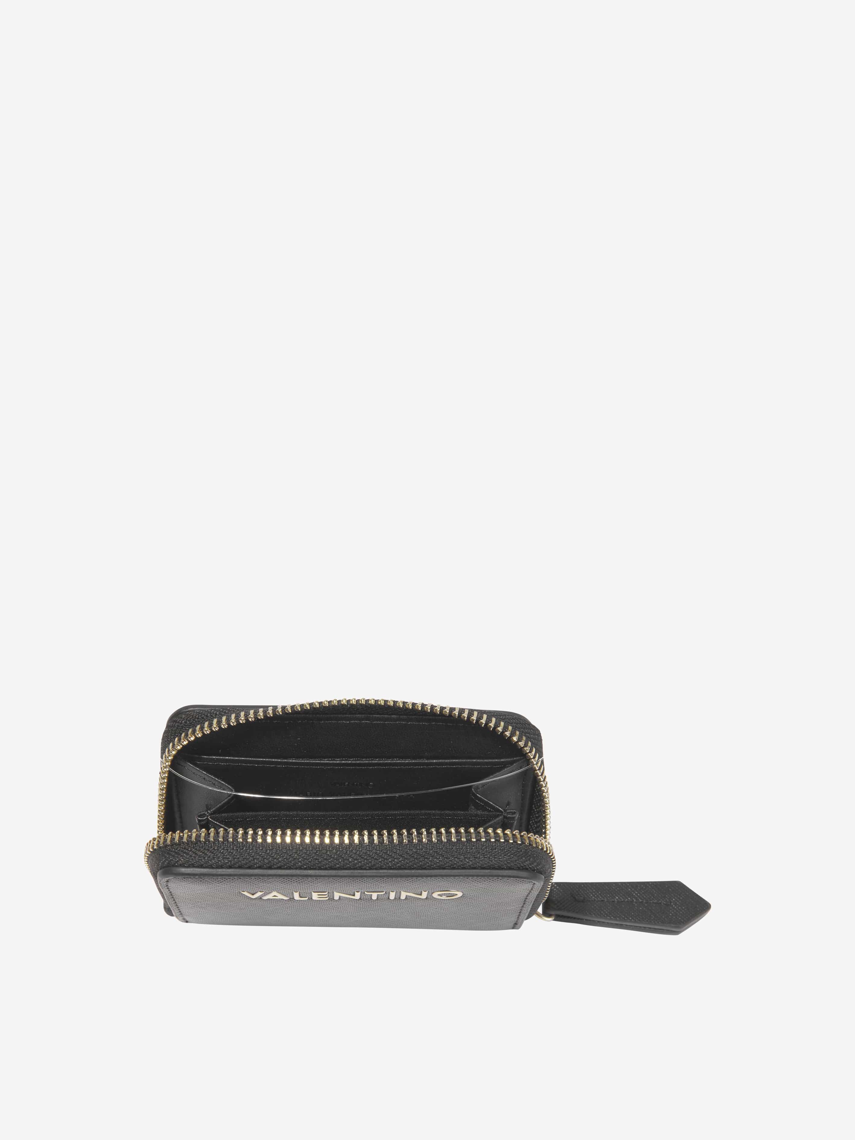 Valentino Girls Zero Zip Around Wallet in Black (W: 1.8cm) Free Shipping Sale Online