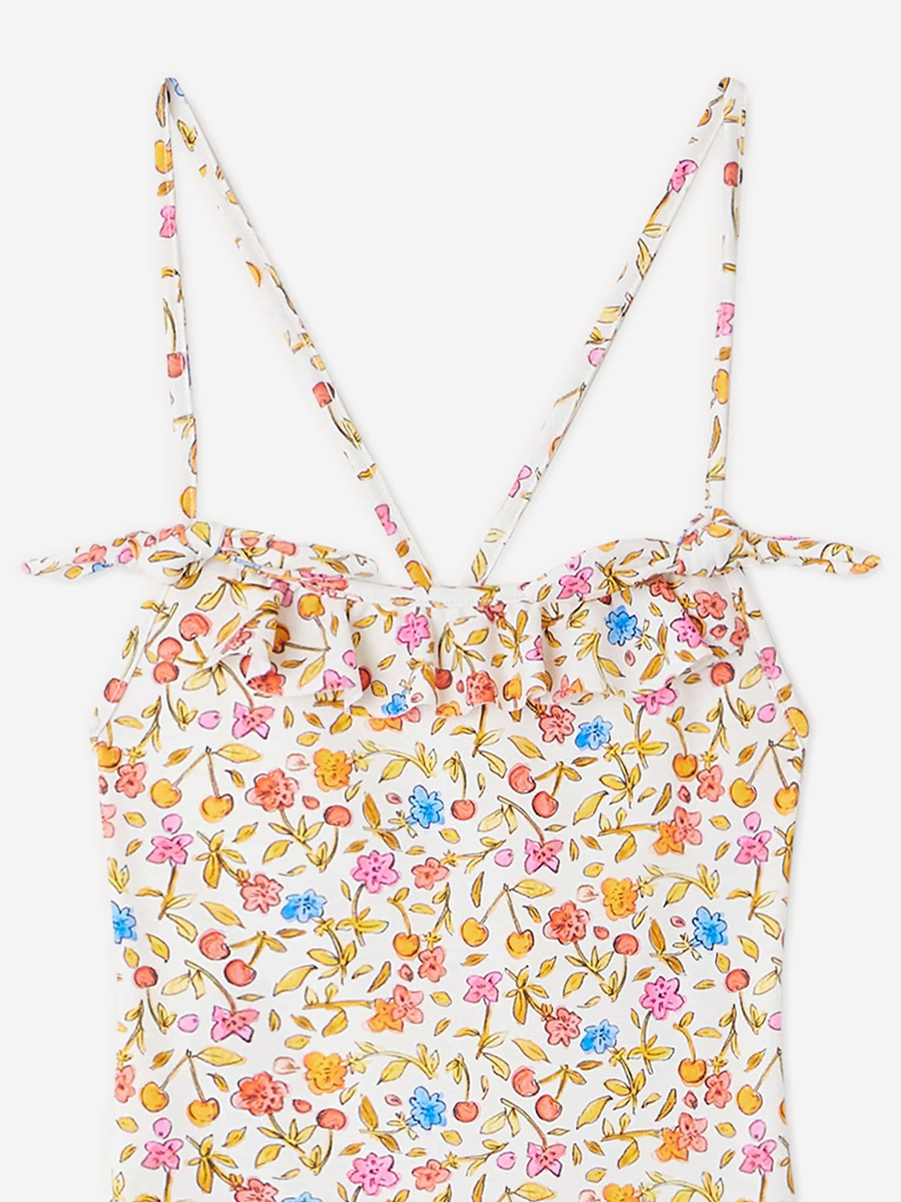 Bonpoint Girls Abbie Floral Swimsuit in Multicolour Cheap Sale Outlet