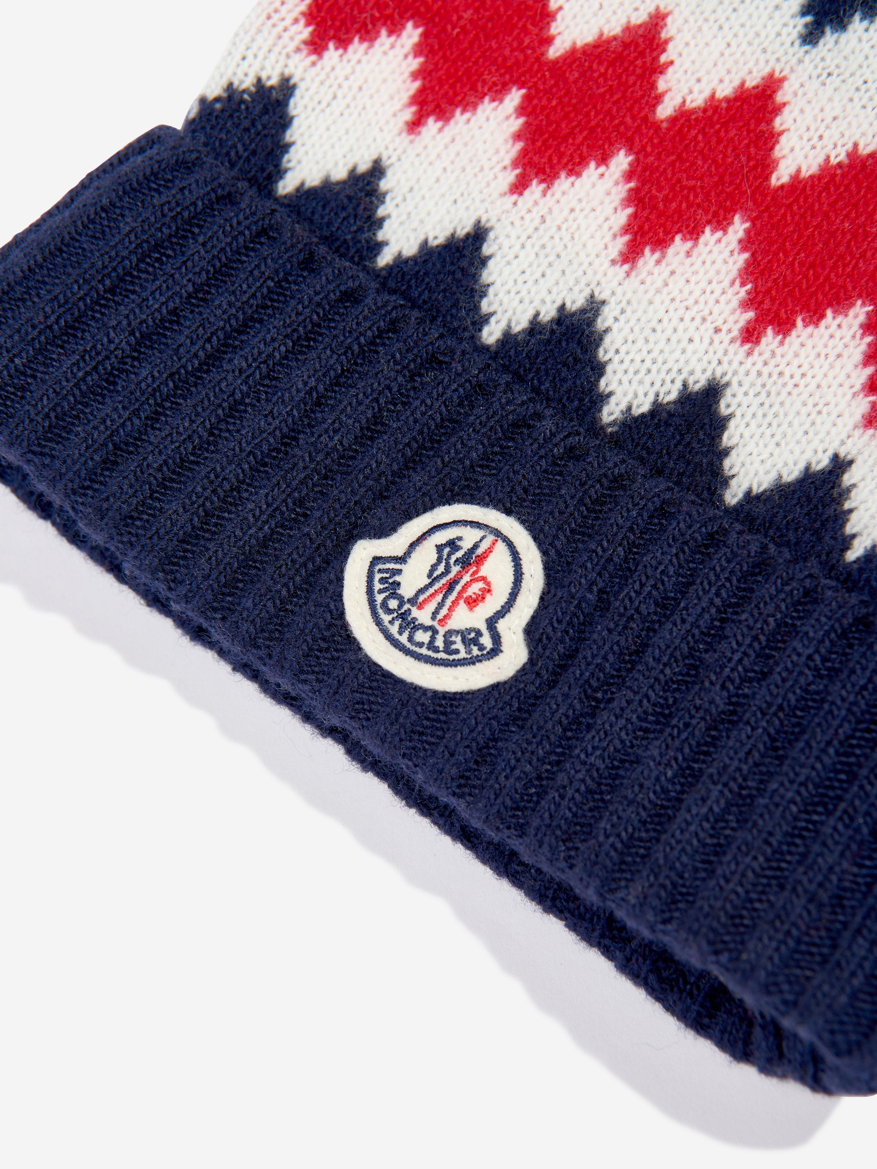 Moncler Enfant Baby Boys Wool Beanie Hat in Navy Sale Genuine