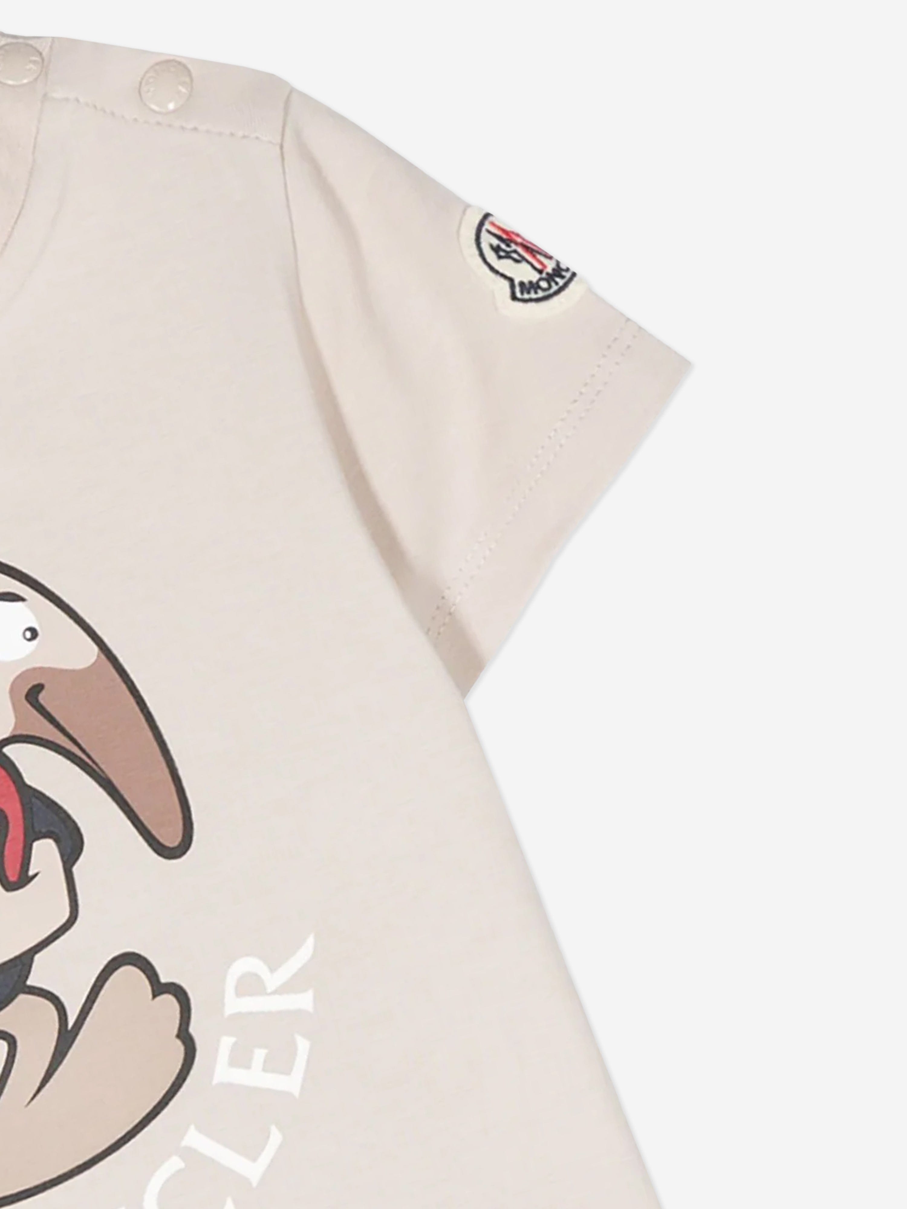 Moncler Enfant Baby Boys Logo T-Shirt in Beige Cheap Best Store To Get