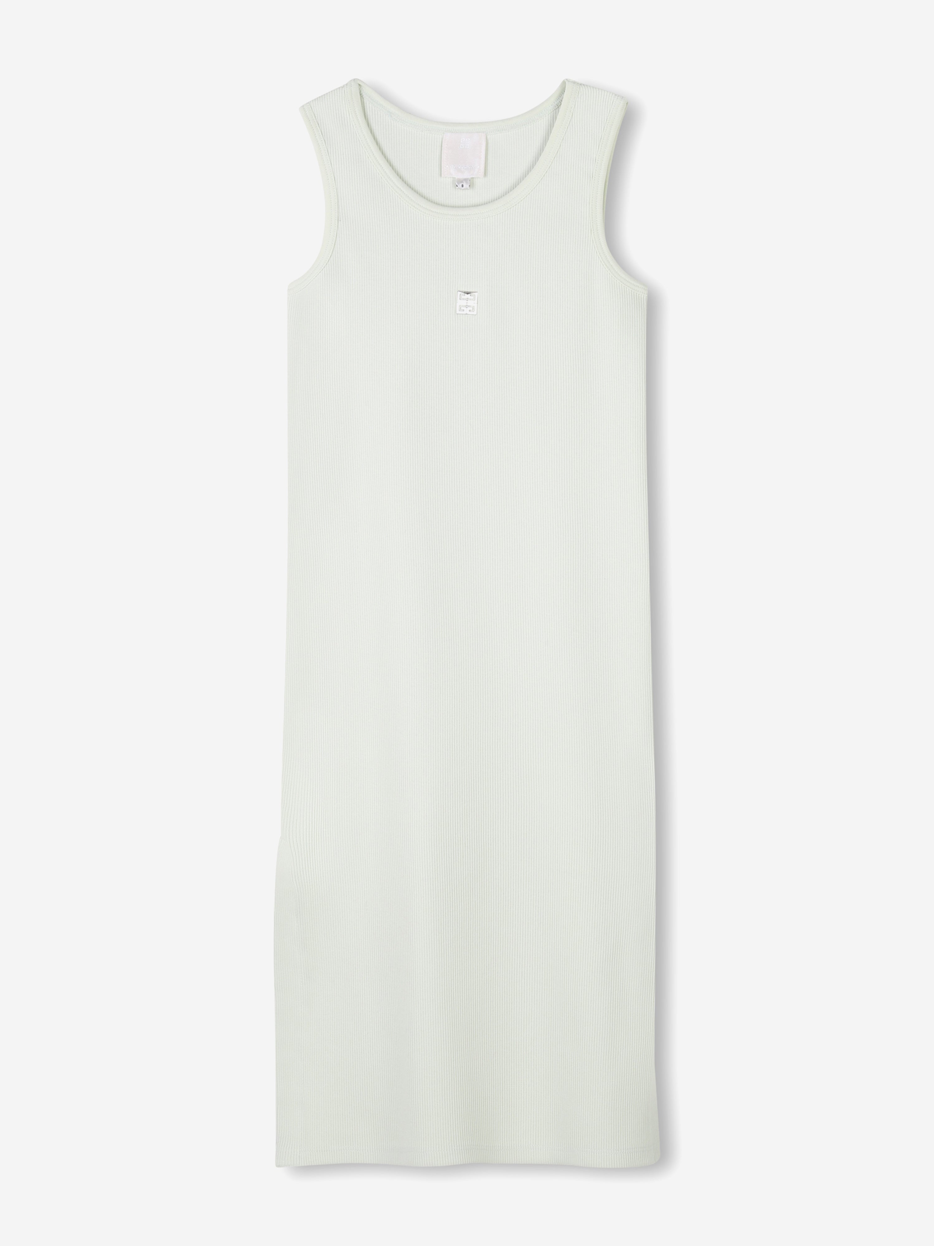 Girls Ribbed Logo Tank Dress in Green Sale Recommend