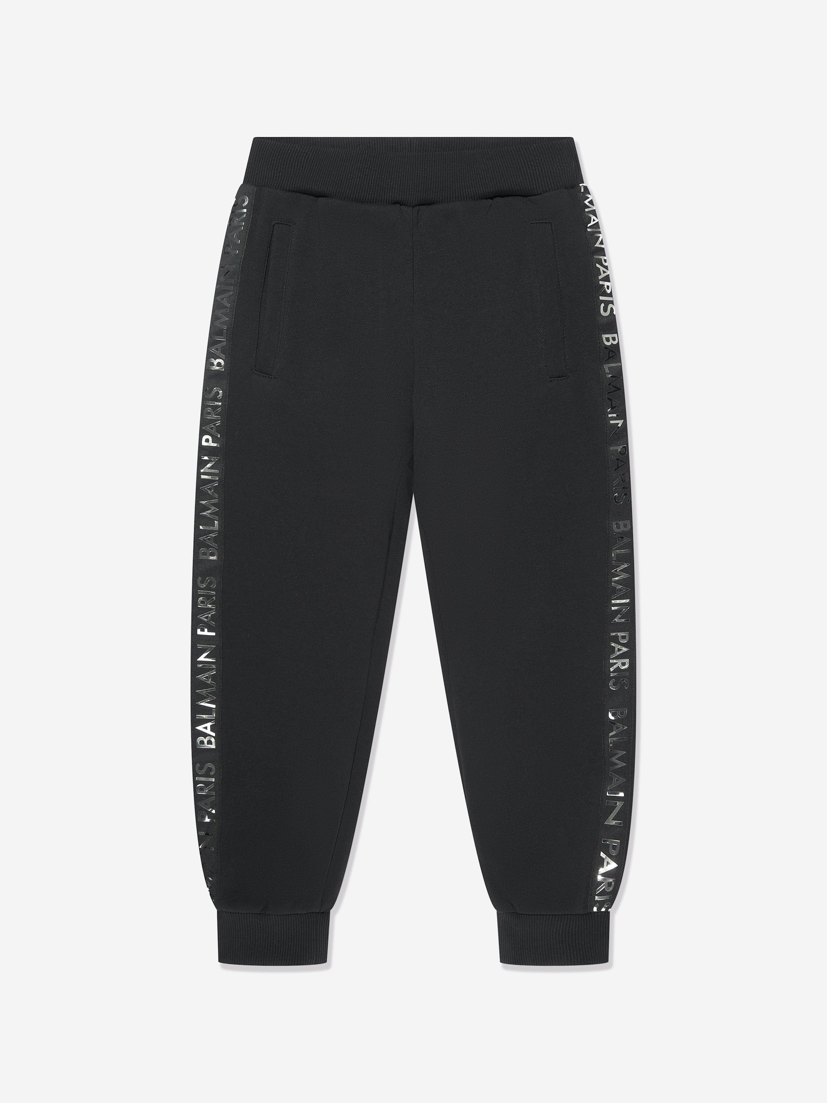 Balmain Boys Logo Joggers in Black Cheap Sale Low Cost