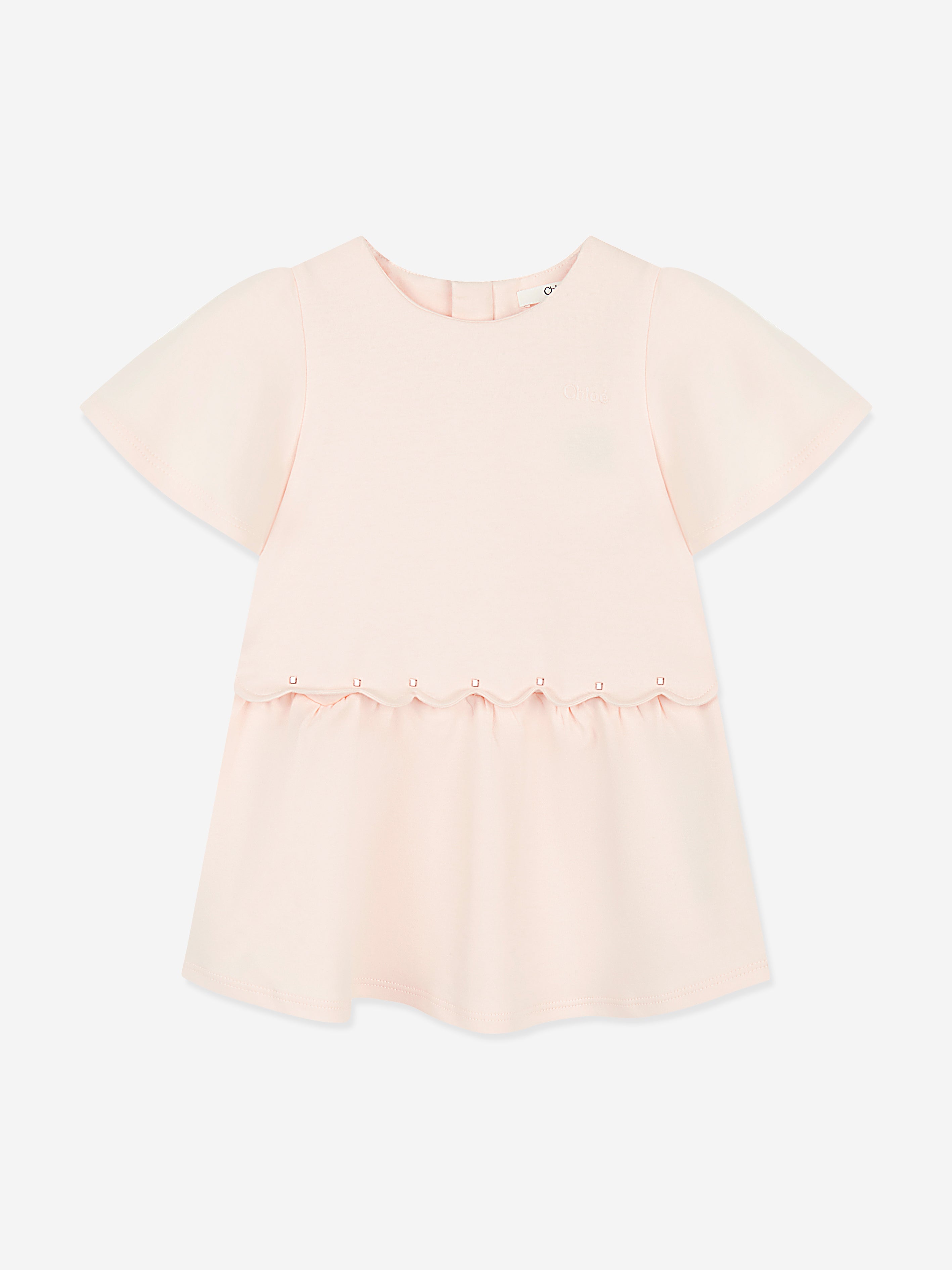 Chlo¨¦ Baby Girls Scalloped Dress in Pink Visit Cheap Pice