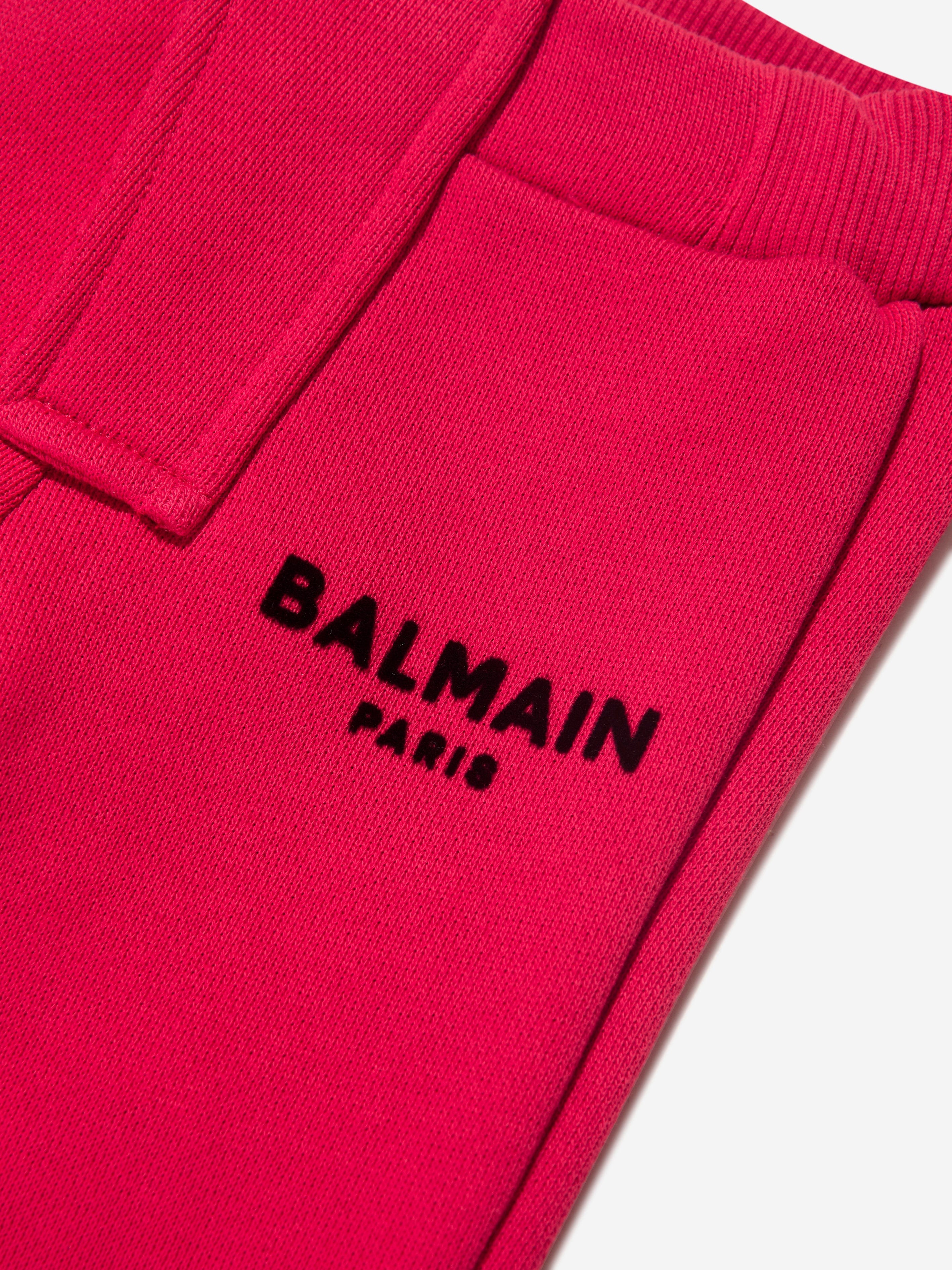 Balmain Baby Boys Logo Joggers in Red Latest Collections Sale Online