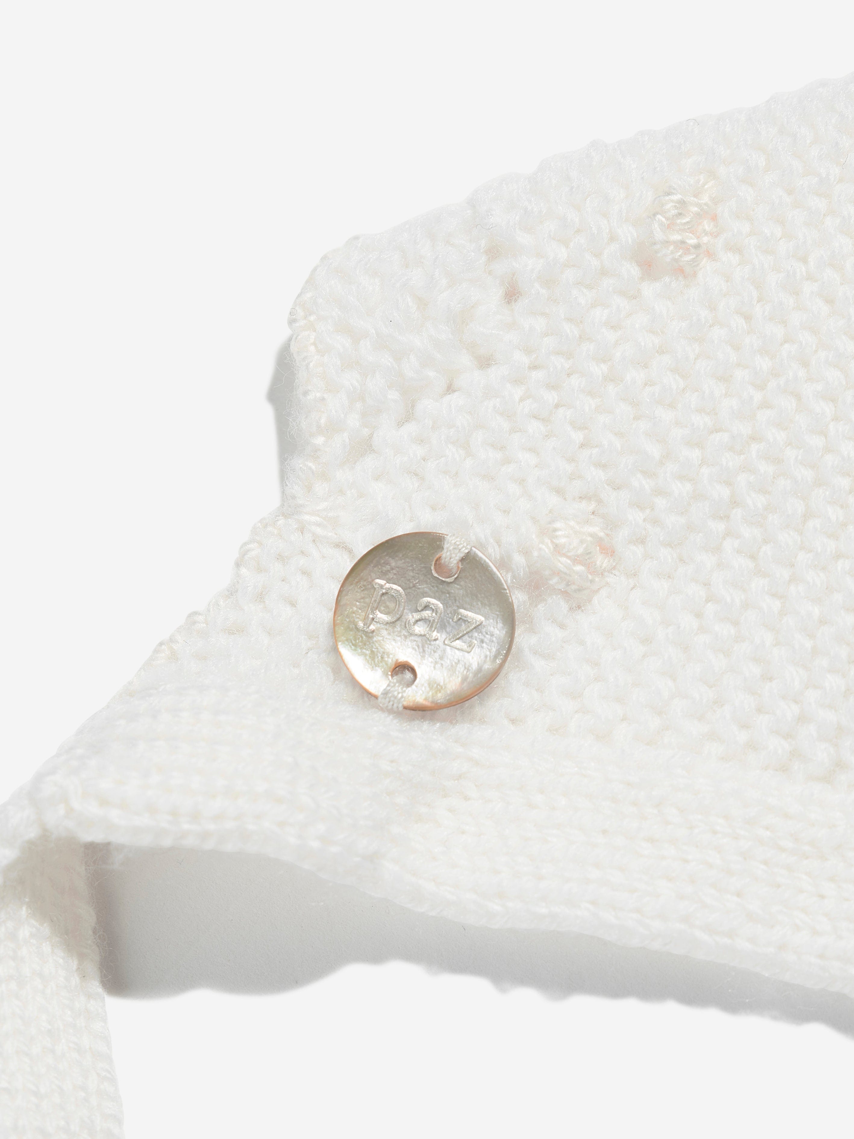 Paz Rodriguez Baby Girls Knitted Bonnet in Ivory Free Shipping Low Cost