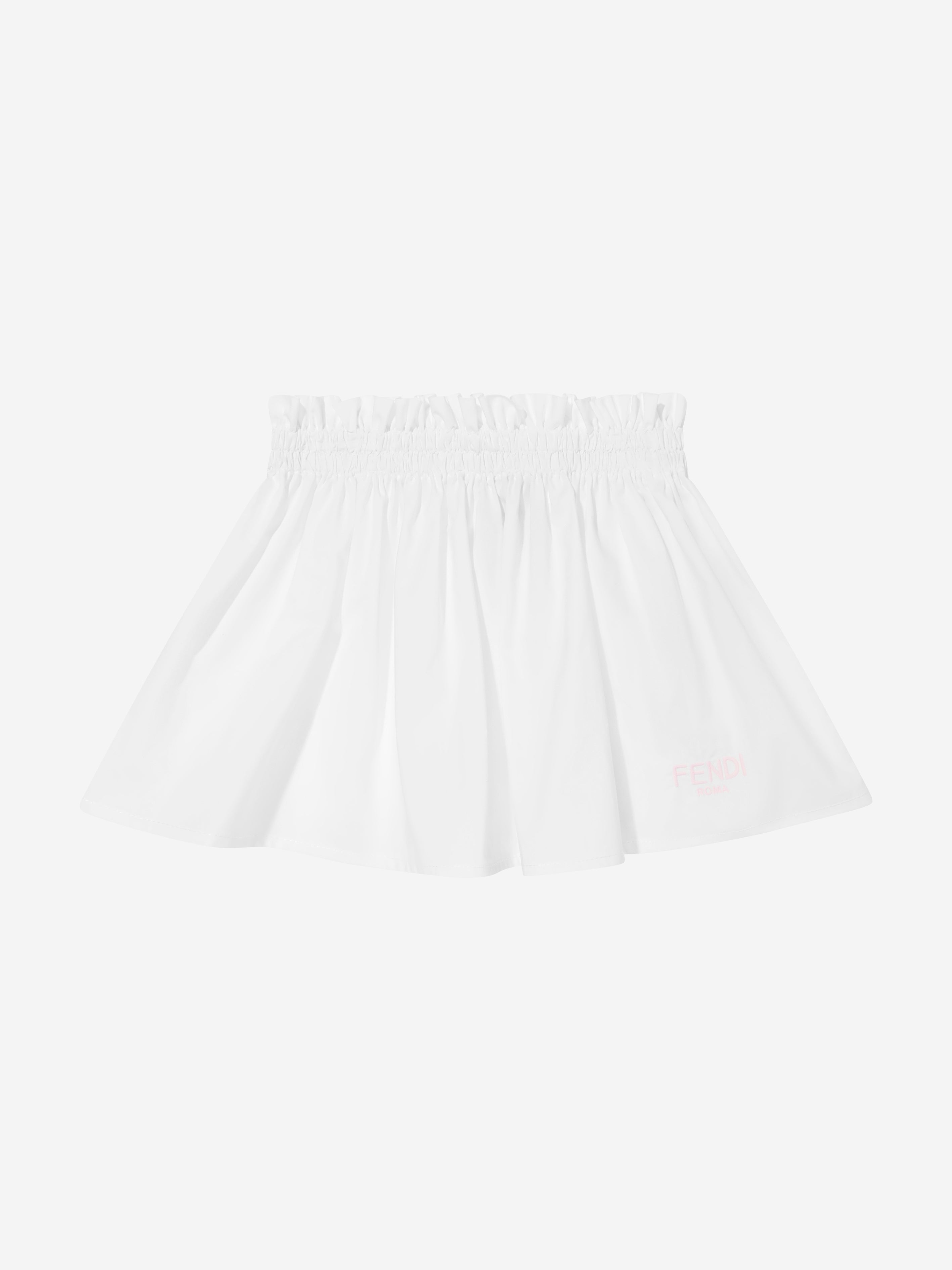 Fendi Baby Girls Cotton Skirt in White Sale Cheap Online