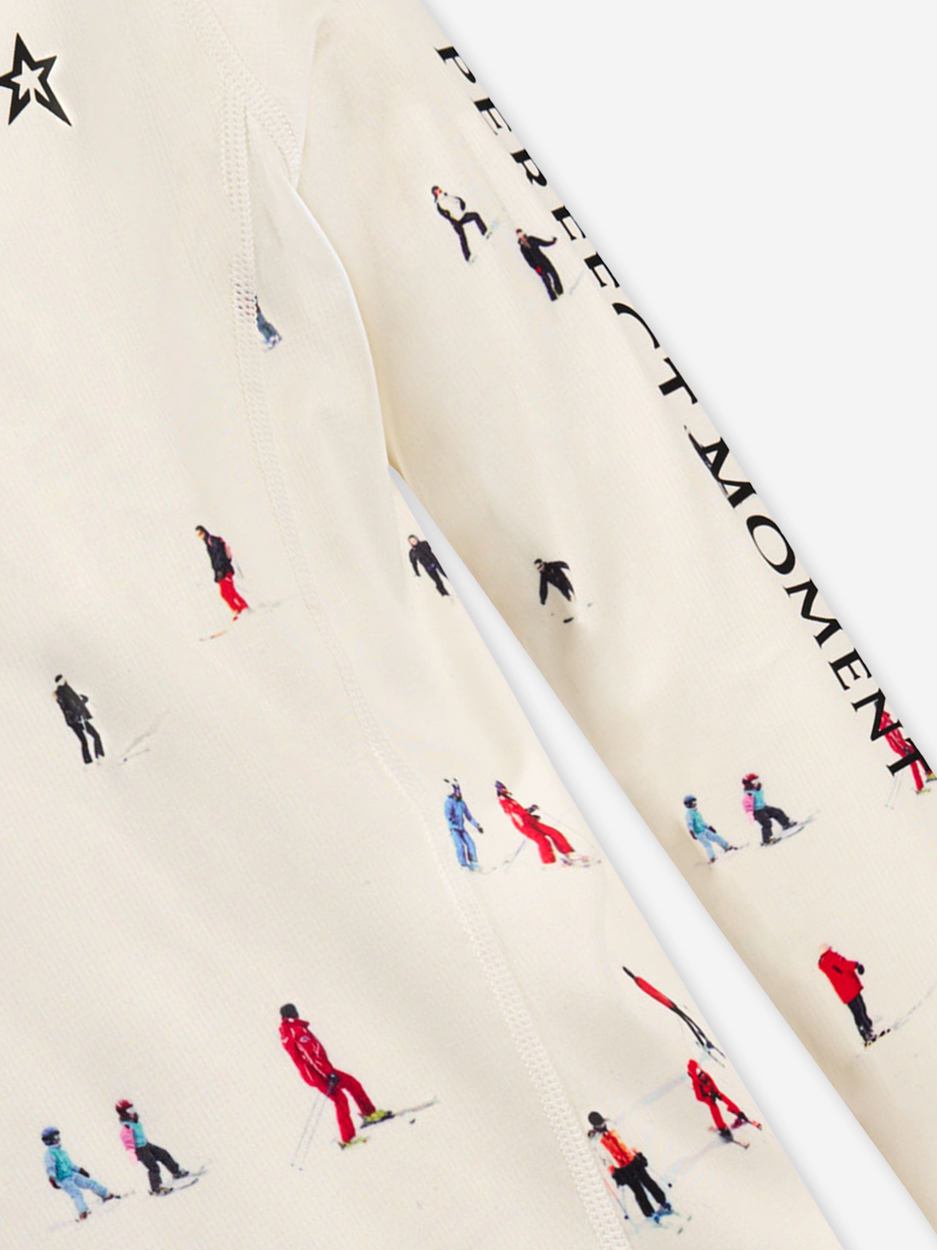 Perfect Moment Kids Ski Print Thermal Top in Ivory Visit Cheap Pice