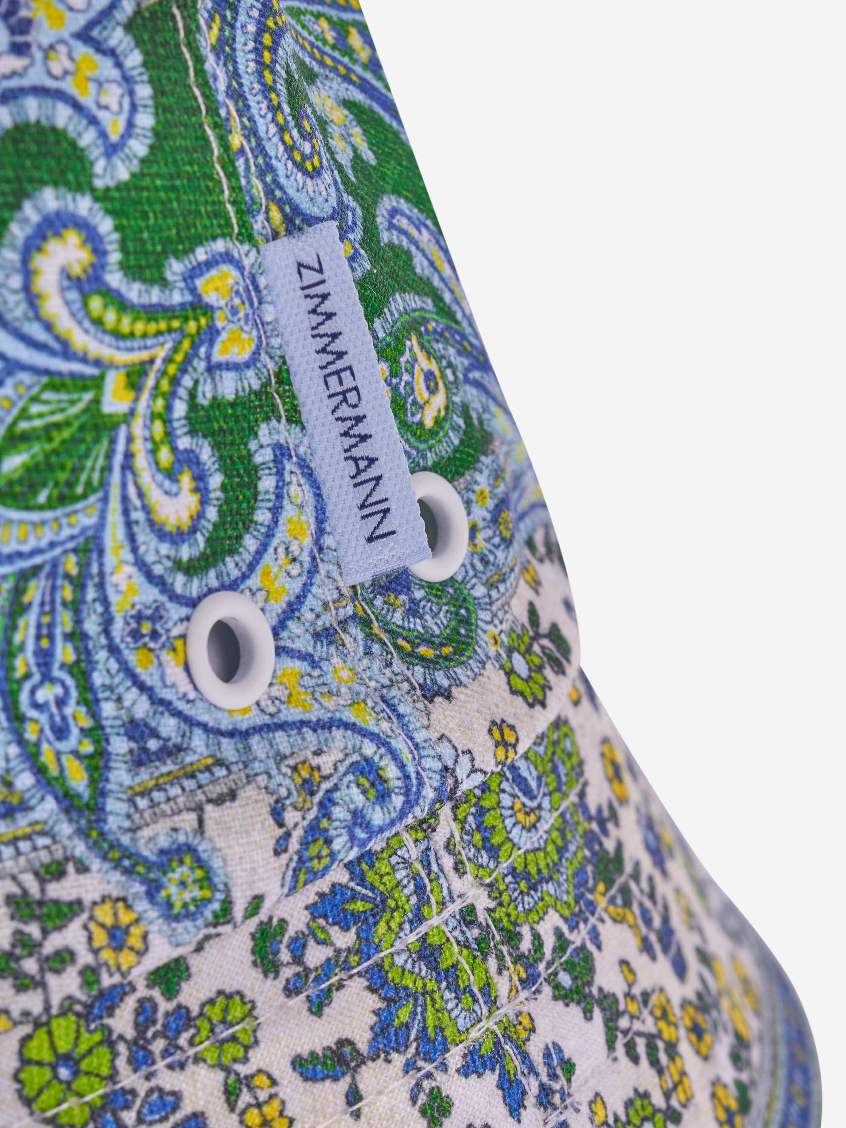 Zimmermann Girls Paisley Bucket Hat in Green Sale Wiki