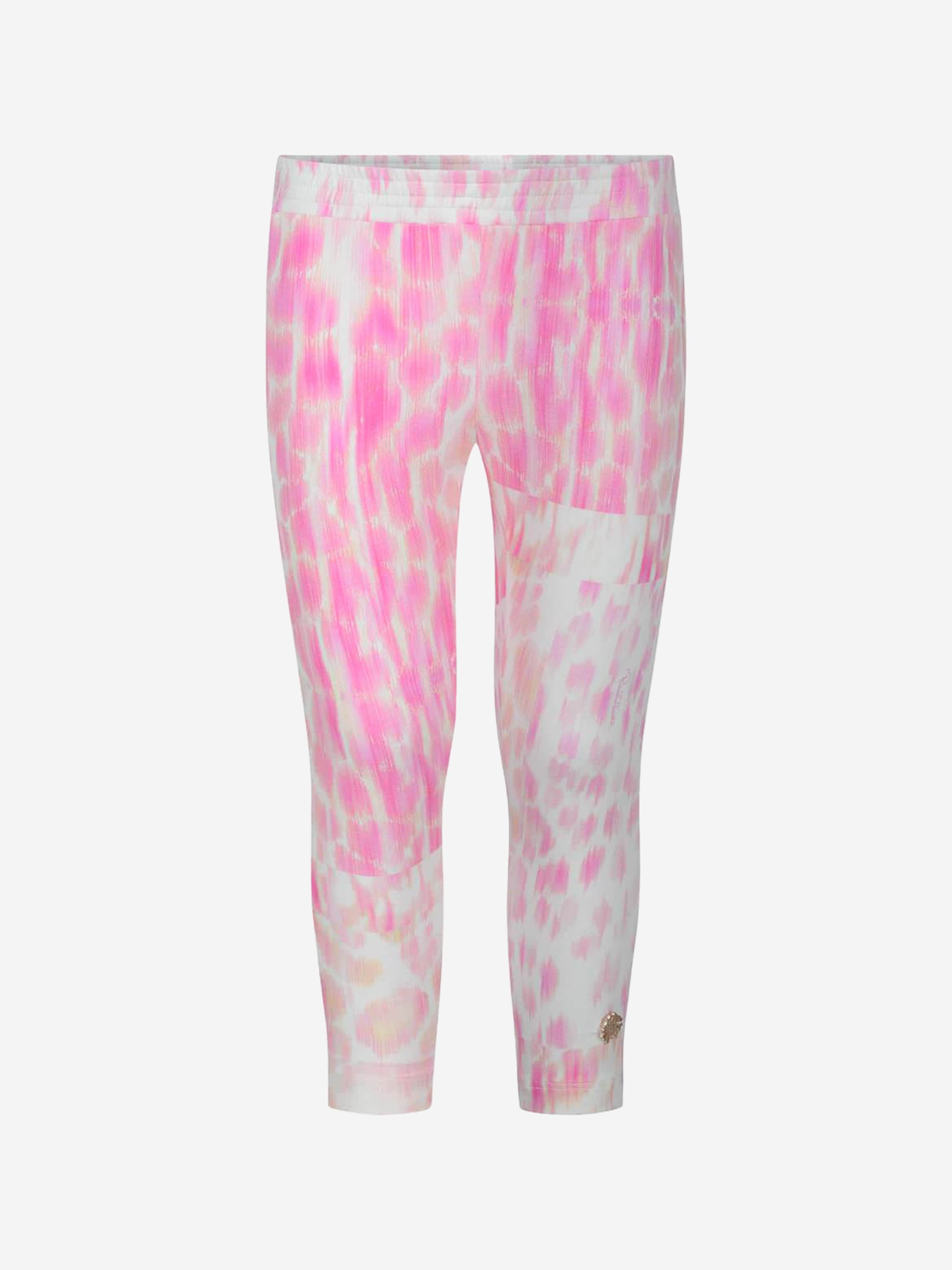 Roberto Cavalli Ivory & Leopard Print Leggings Perfect Cheap Pice