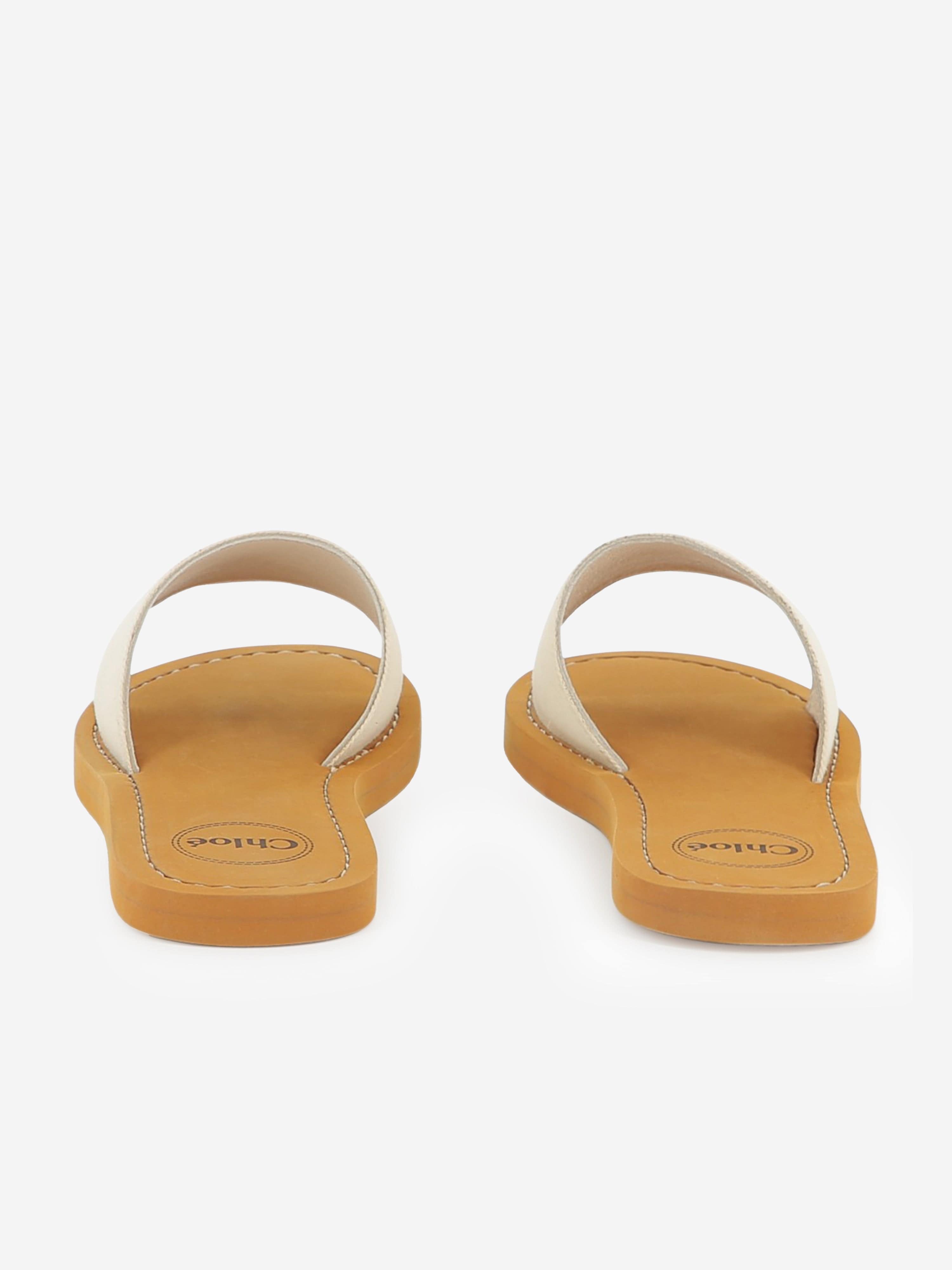 Chlo¨¦ Girls Logo Sliders in Ivory Many Kinds Of Cheap Online