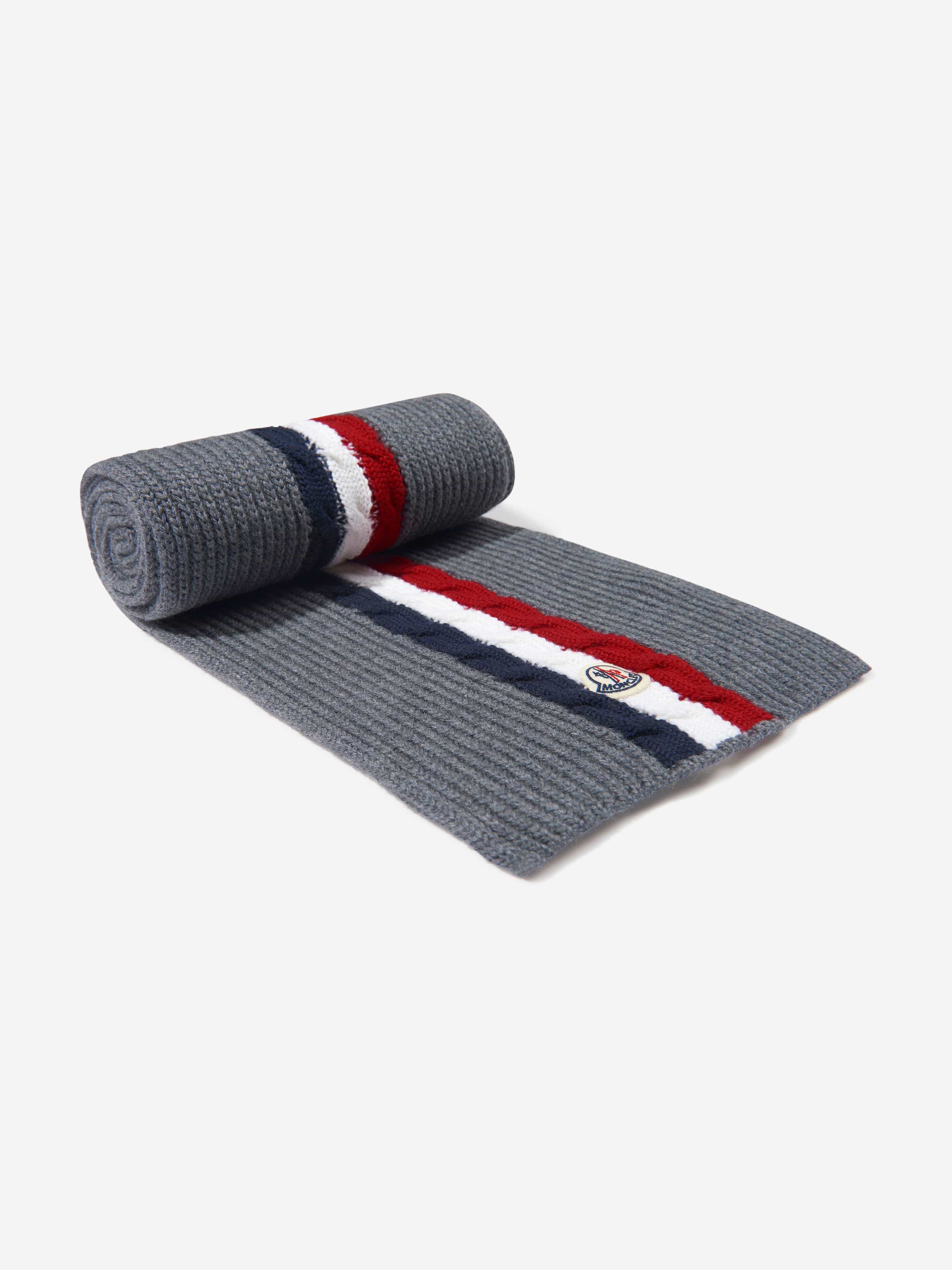 Moncler Enfant Boys Wool Striped Logo Scarf Finishline Cheap Online