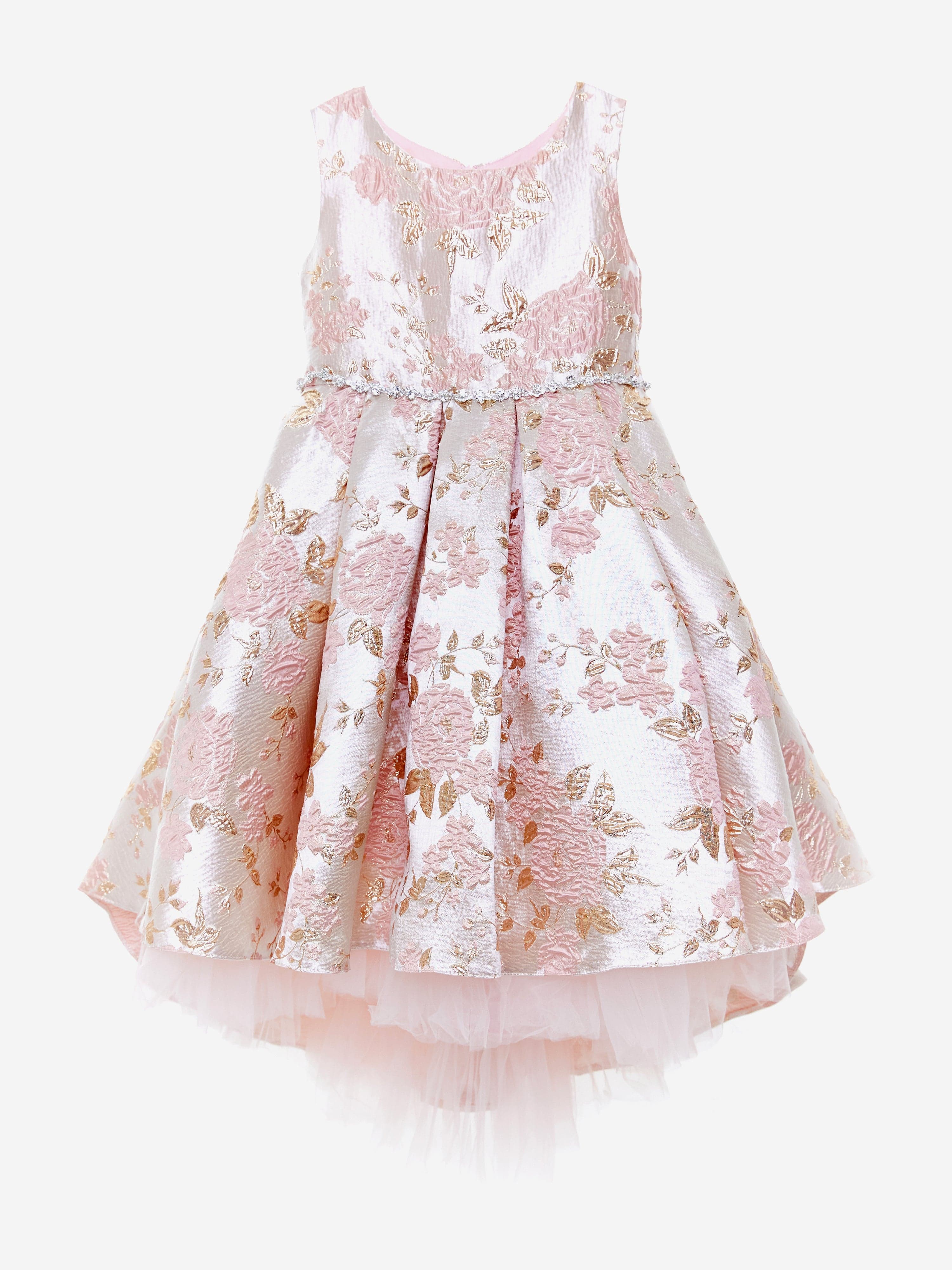 Girls Shimmering Rose Dress in Pink For Cheap