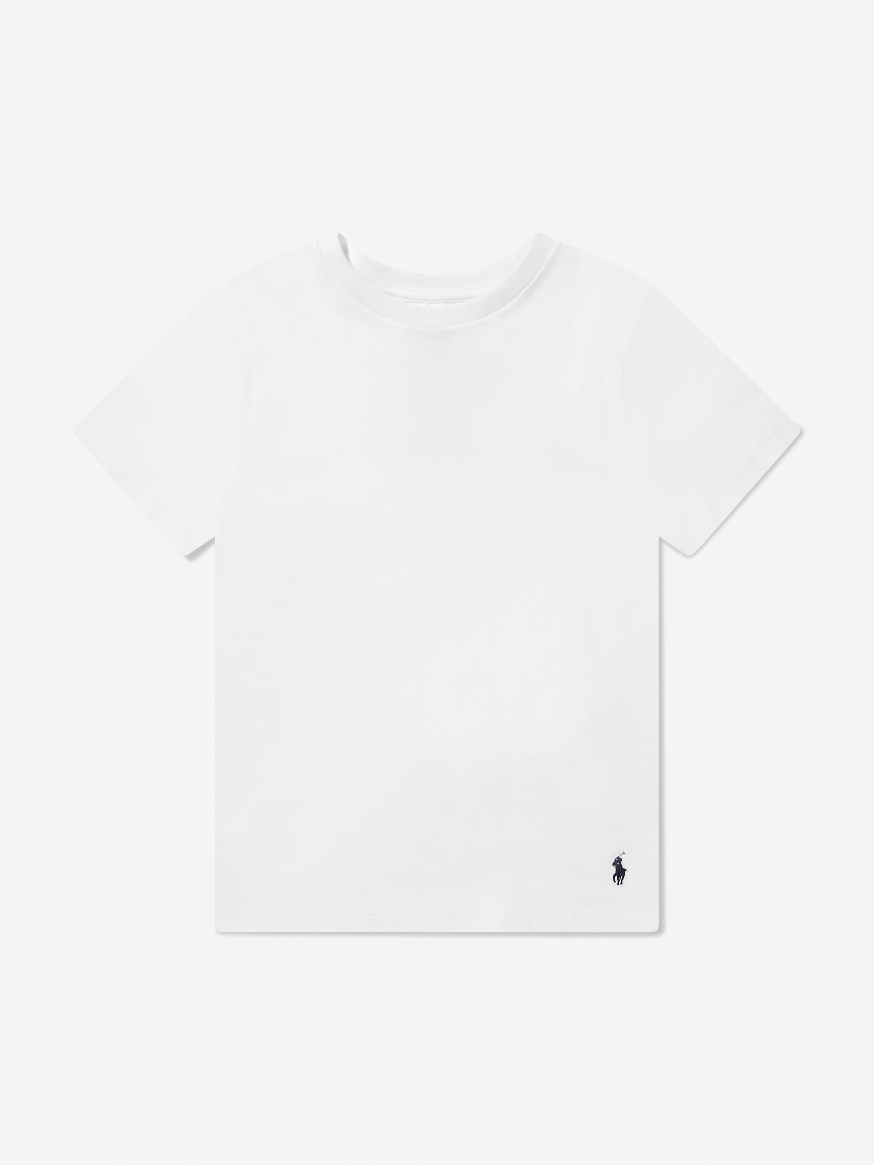 Ralph Lauren Boys 3 Pack T-Shirt Set in White Cheap Sale Brand New Unisex
