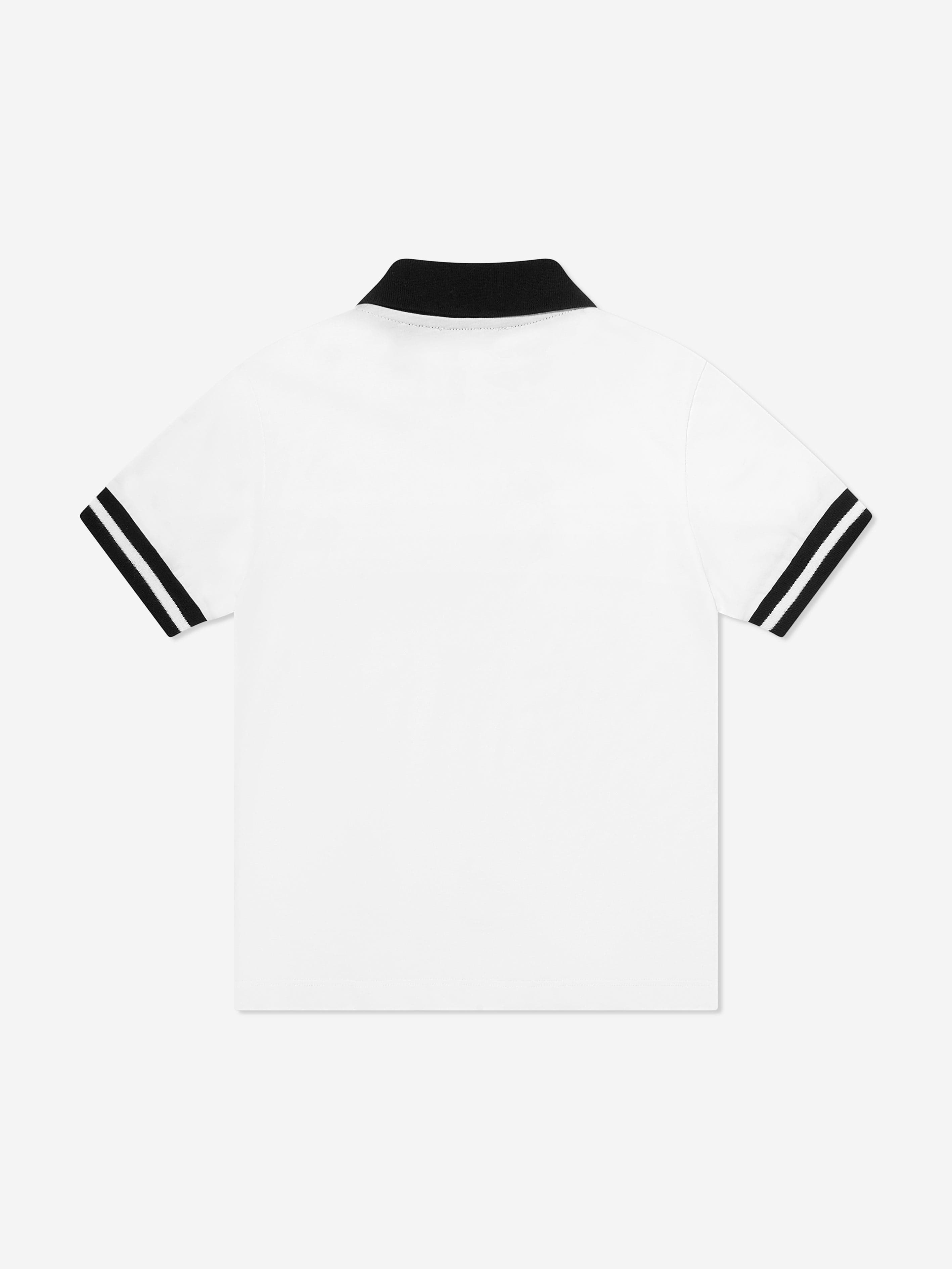 Balmain Boys Logo Polo Shirt in White Sale Pick A Best
