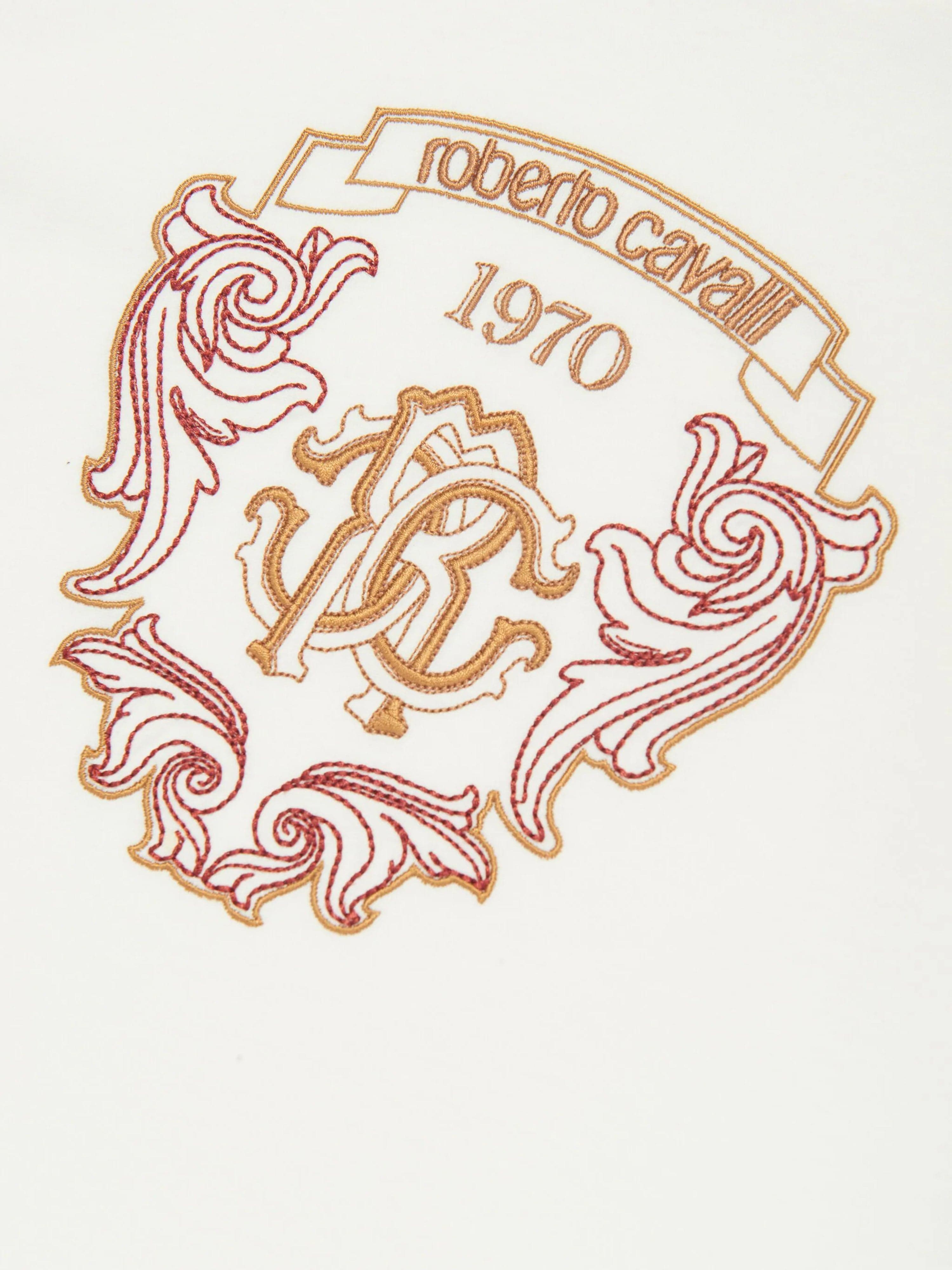 Roberto Cavalli Boys Logo T-Shirt in White Shop Offer