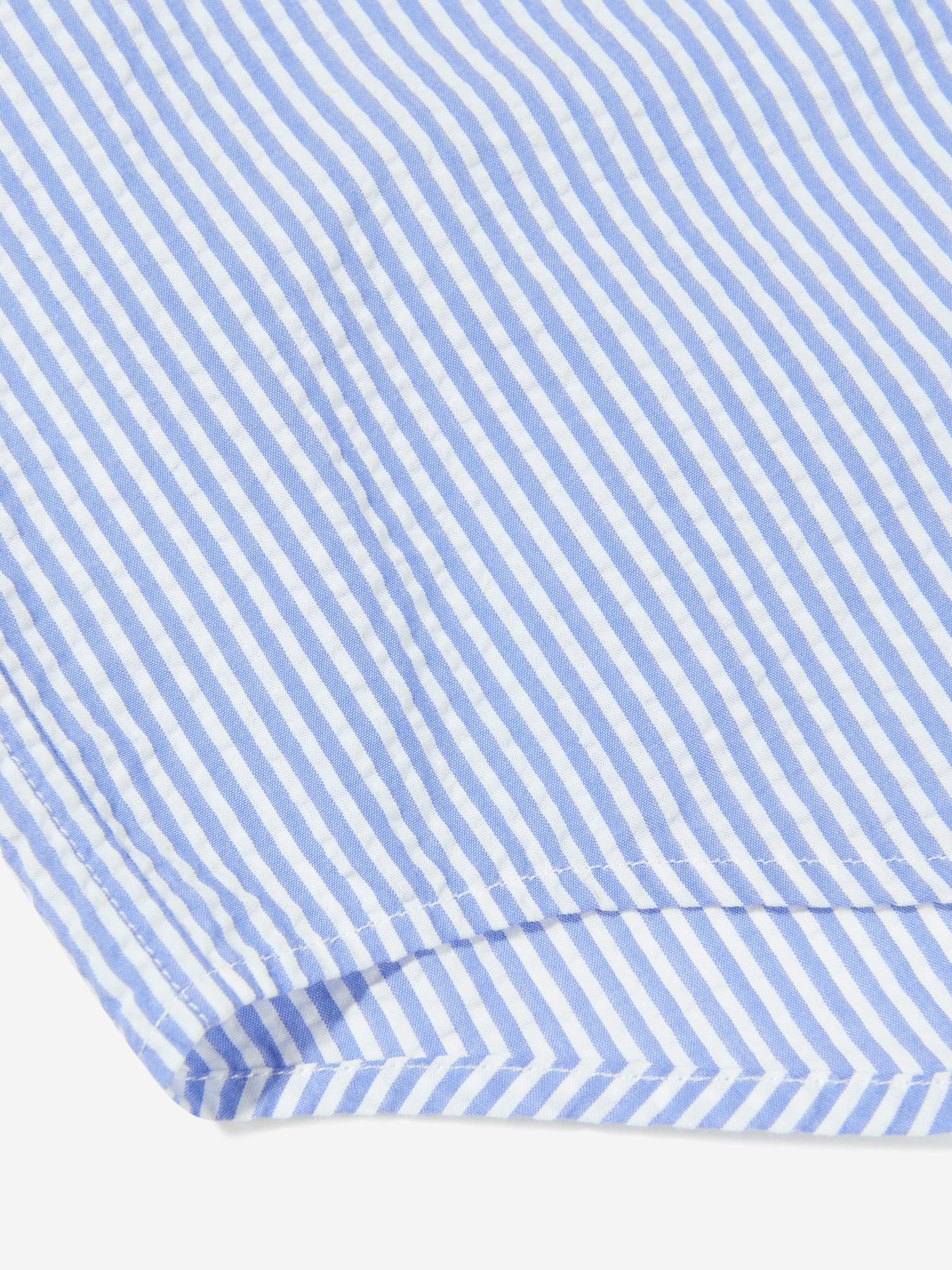Ralph Lauren Boys Short Sleeve Shirt in Blue Fast Delivery Cheap Online