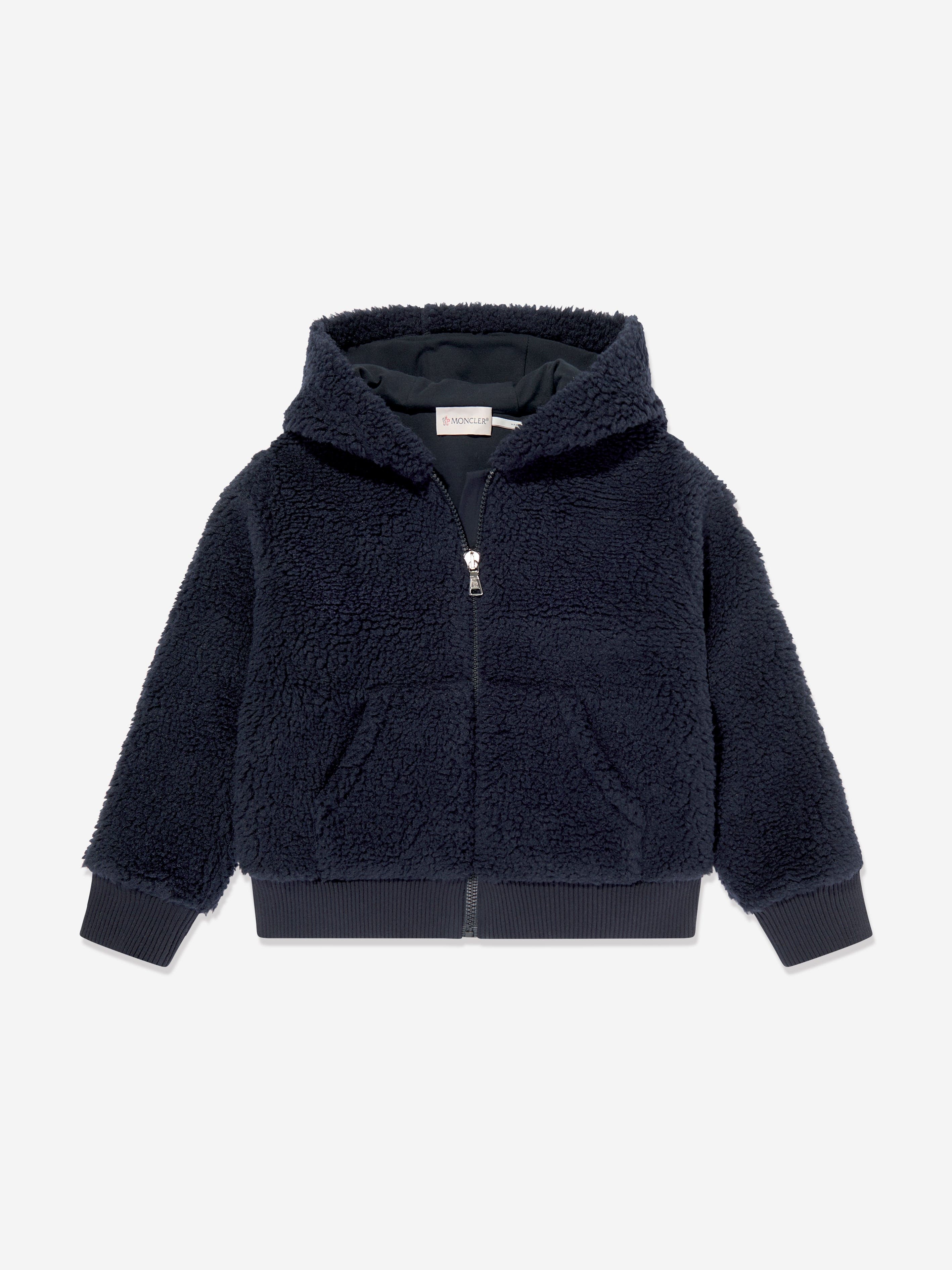 Moncler Enfant Boys Zip Up Cardigan in Navy Affordable Cheap Online