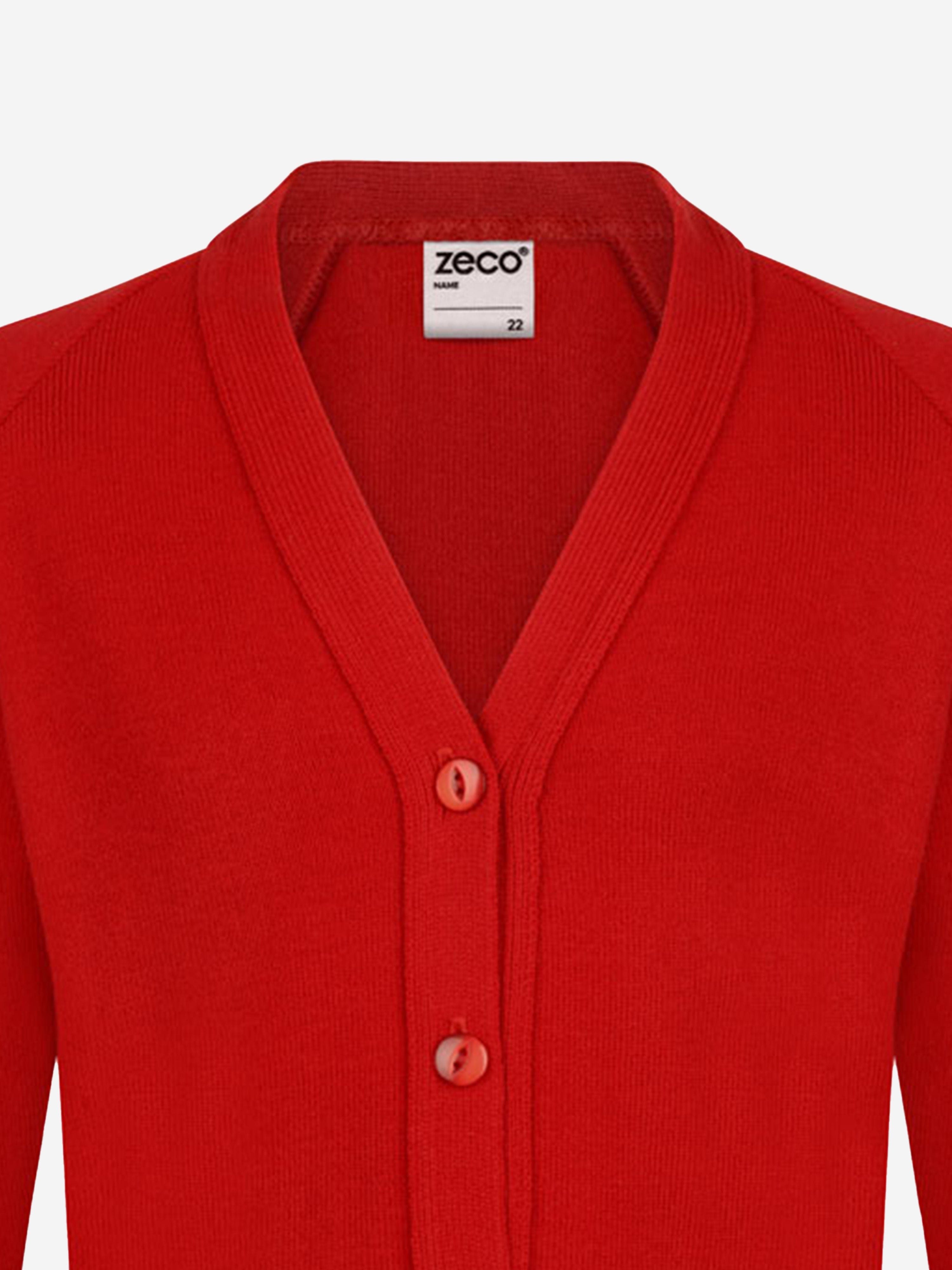 Zeco Kids School Knitted Cardigan in Red Outlet Geniue Stockist
