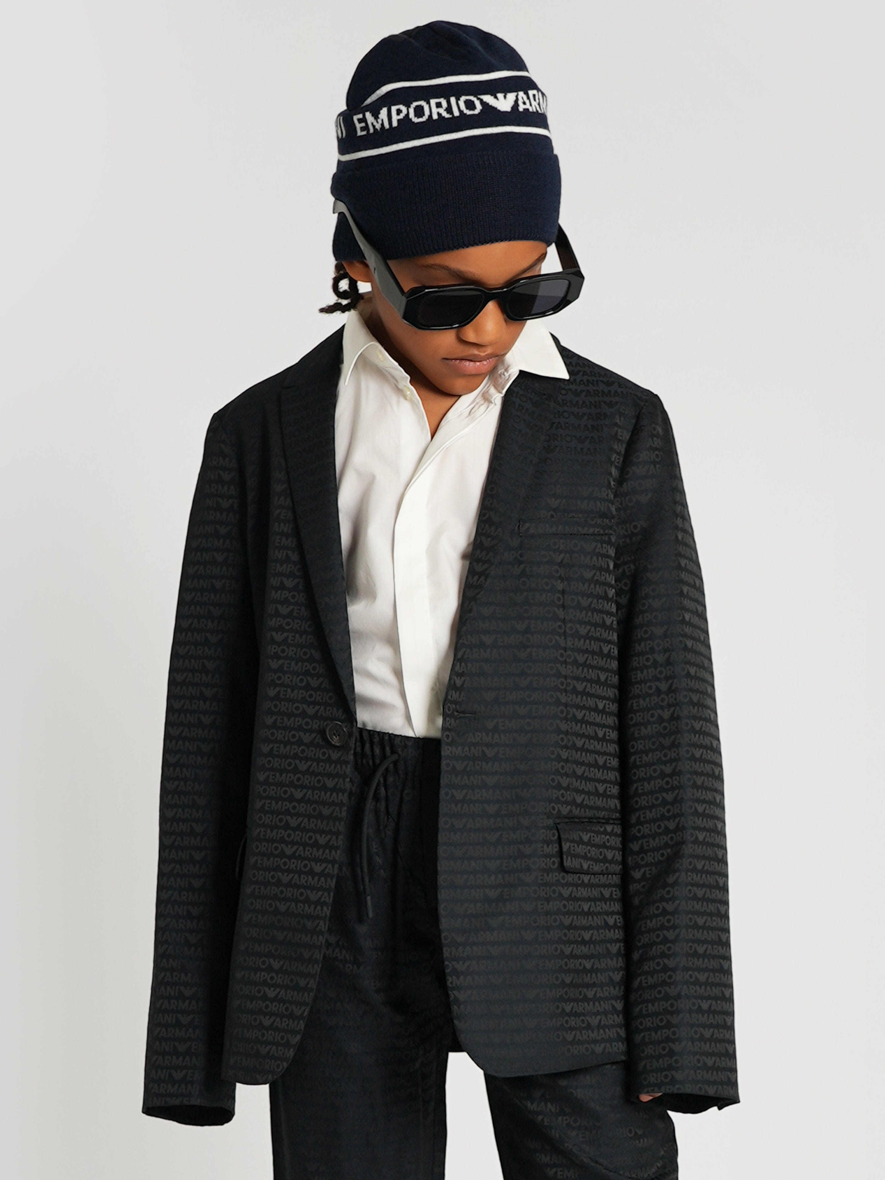 Emporio Armani Boys Branded Blazer in Navy Very Cheap Cheap Online
