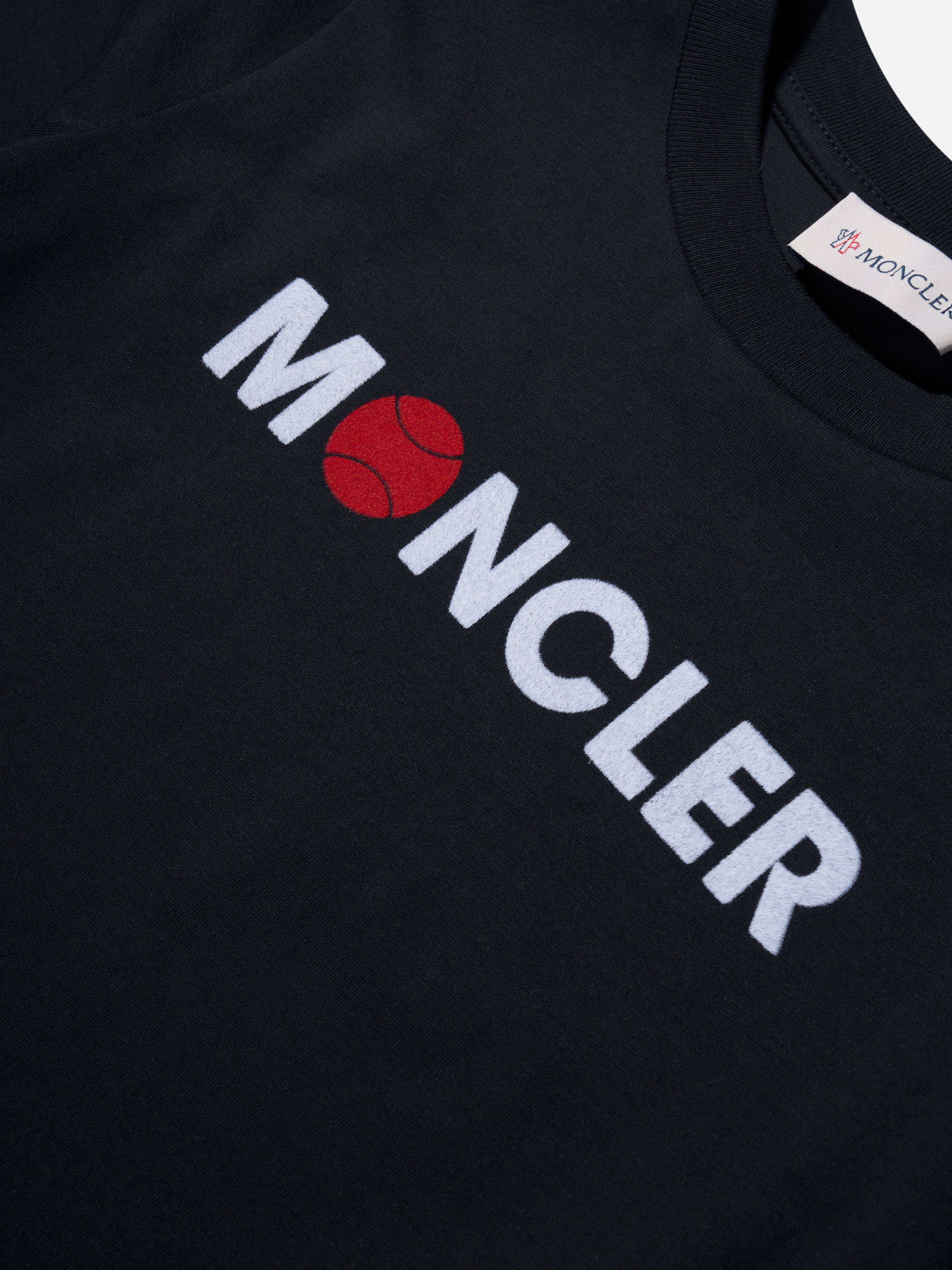 Moncler Enfant Boys Basketball Logo T-Shirt in Navy Cheap Pice Wholesale Pice