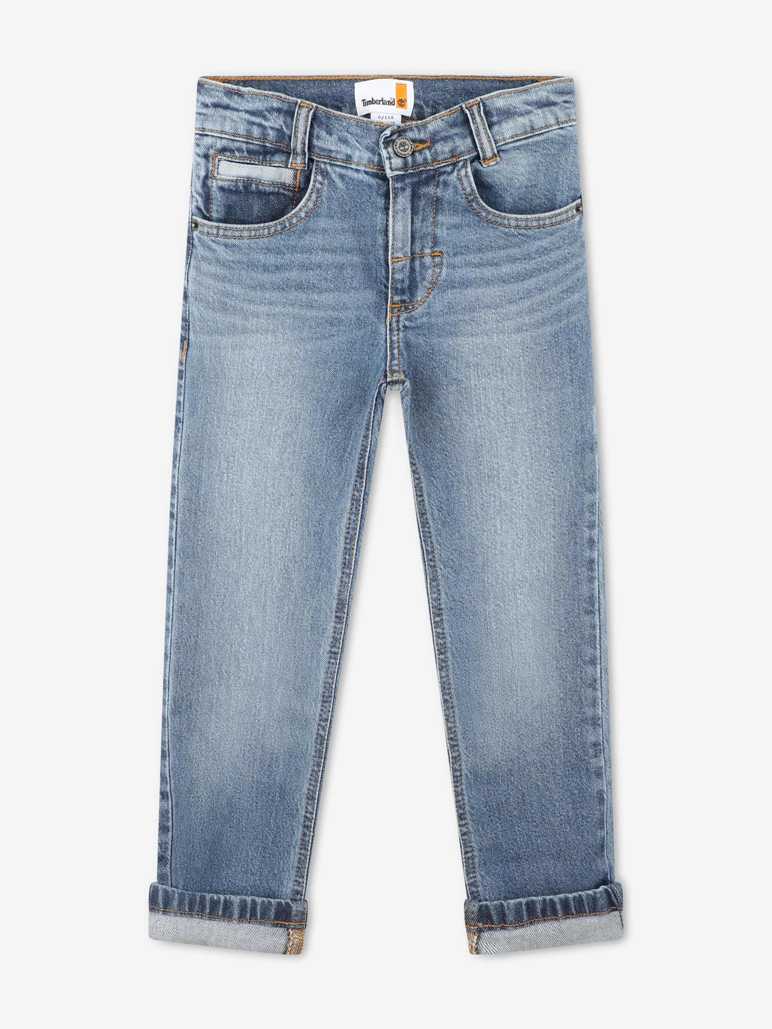 Timberland Boys Slim Fit Denim Jeans in Blue Sale New