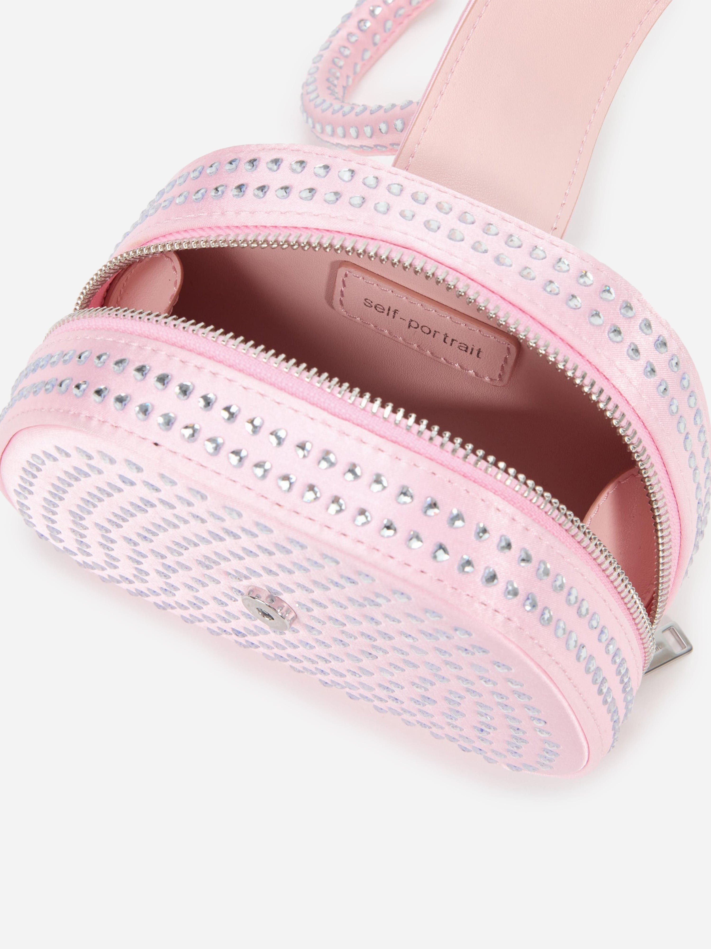 Girls Heart Rhinestone Bag in Pink (15cm) Discount Outlet Store