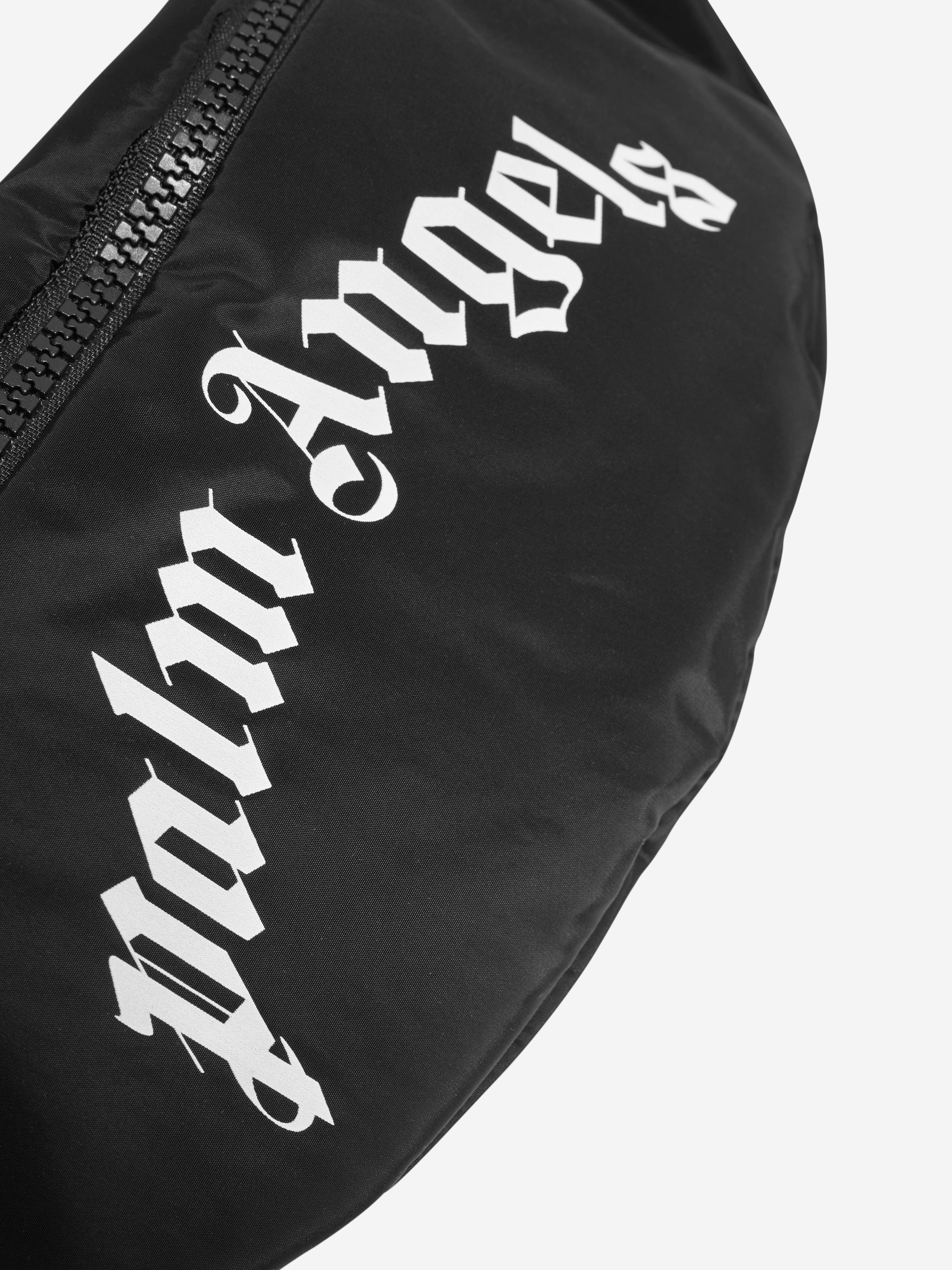 Palm Angels Boys Curved Logo Belt Bag in Black (23cm) Countdown Package Online