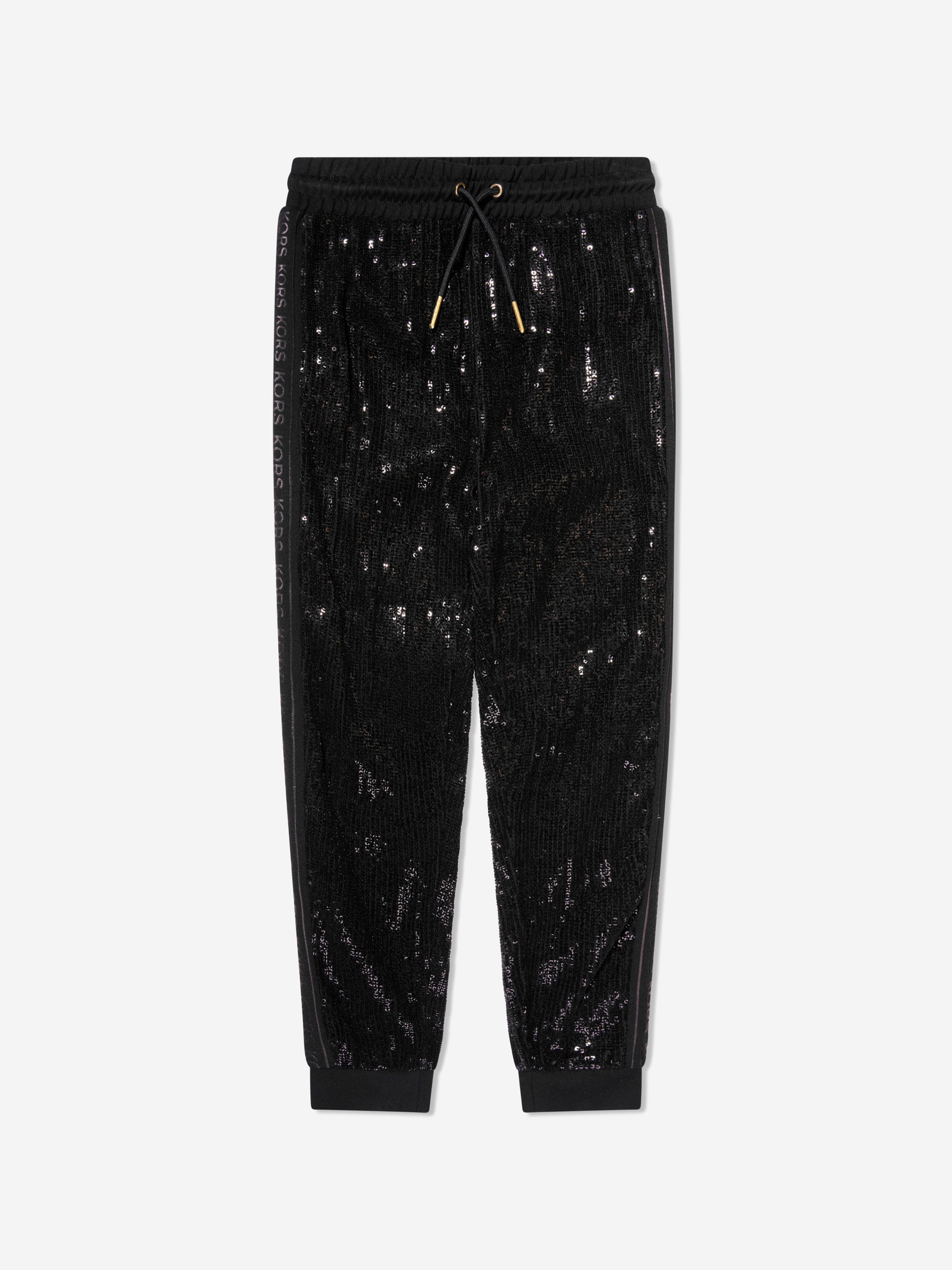 Michael Kors Girls Sequin Joggers in Black Outlet New Styles