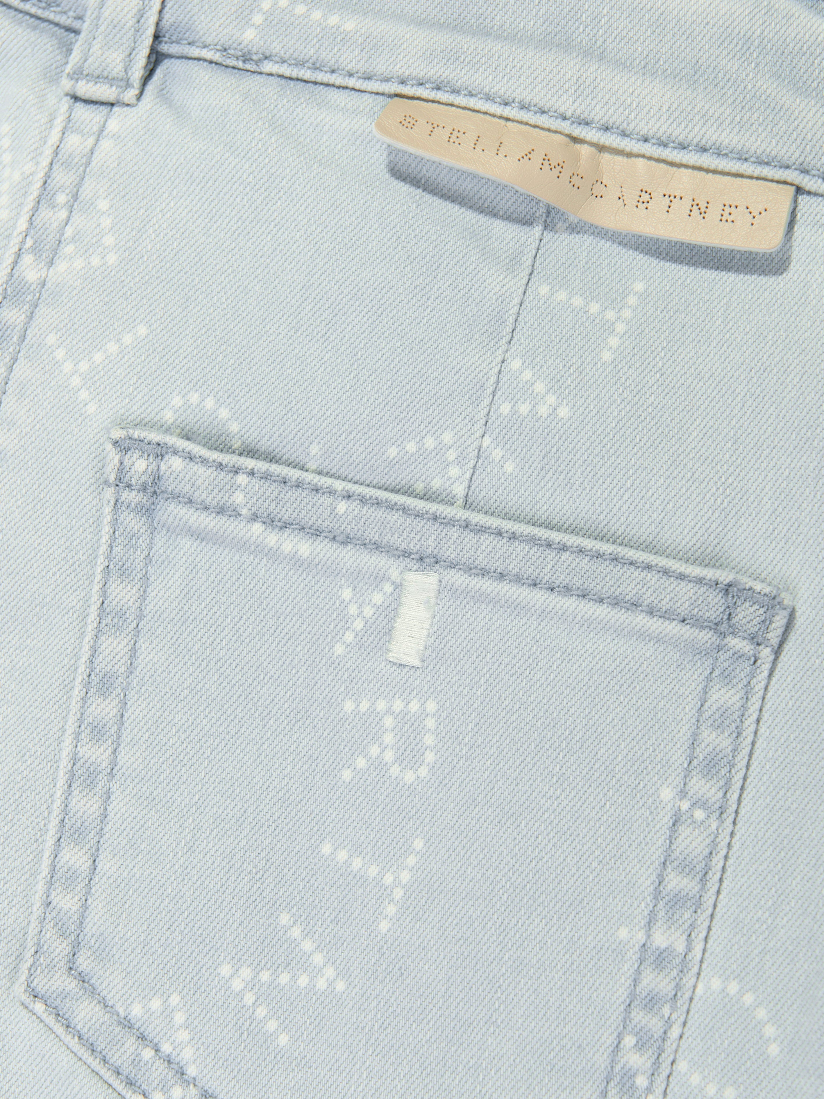 Stella McCartney Girls Denim Logo Skirt in Blue Cheap The Cheapest