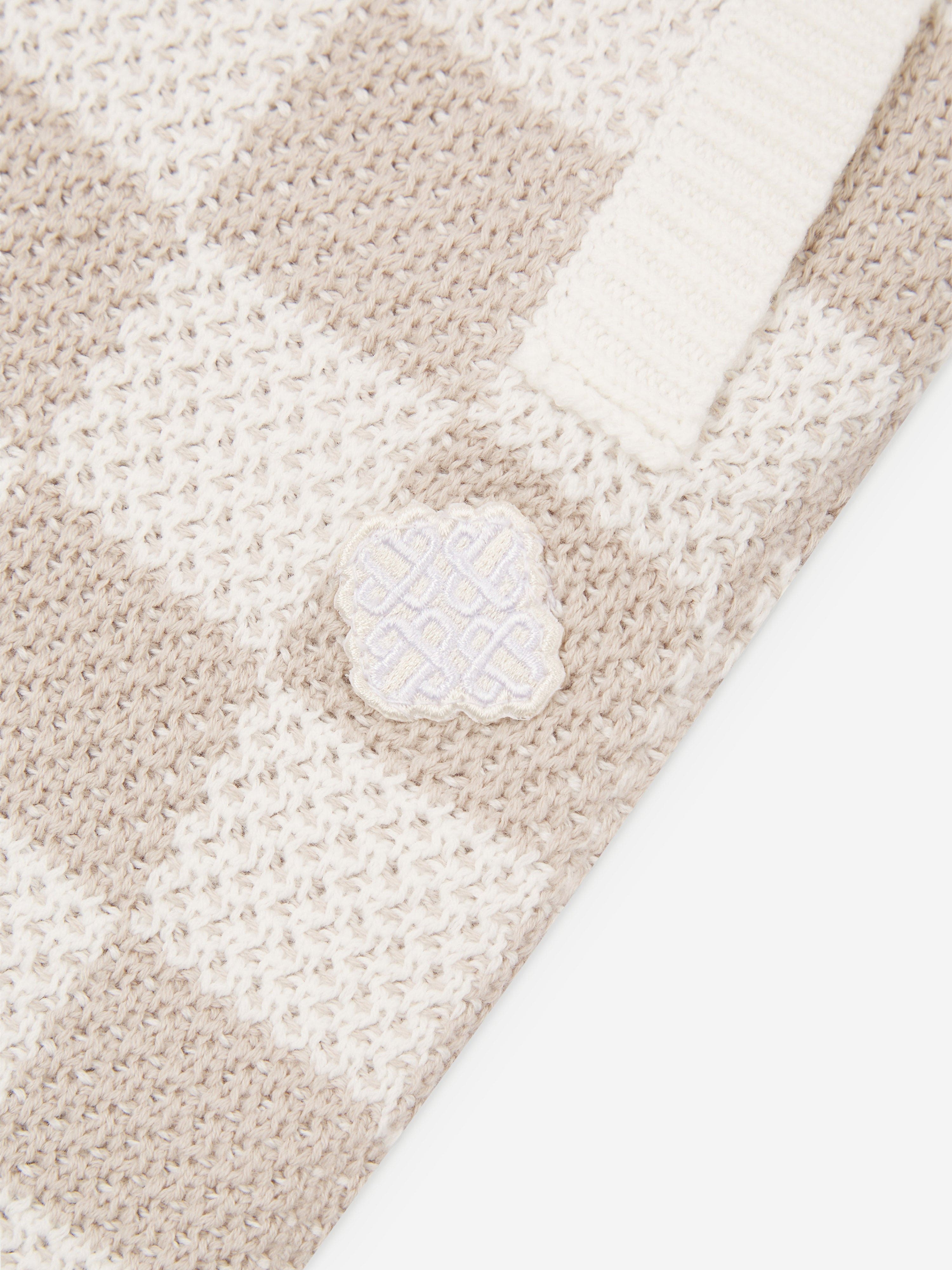 The Couture Club Kids Knitted Checkerboard Shorts in Ivory Latest Collections