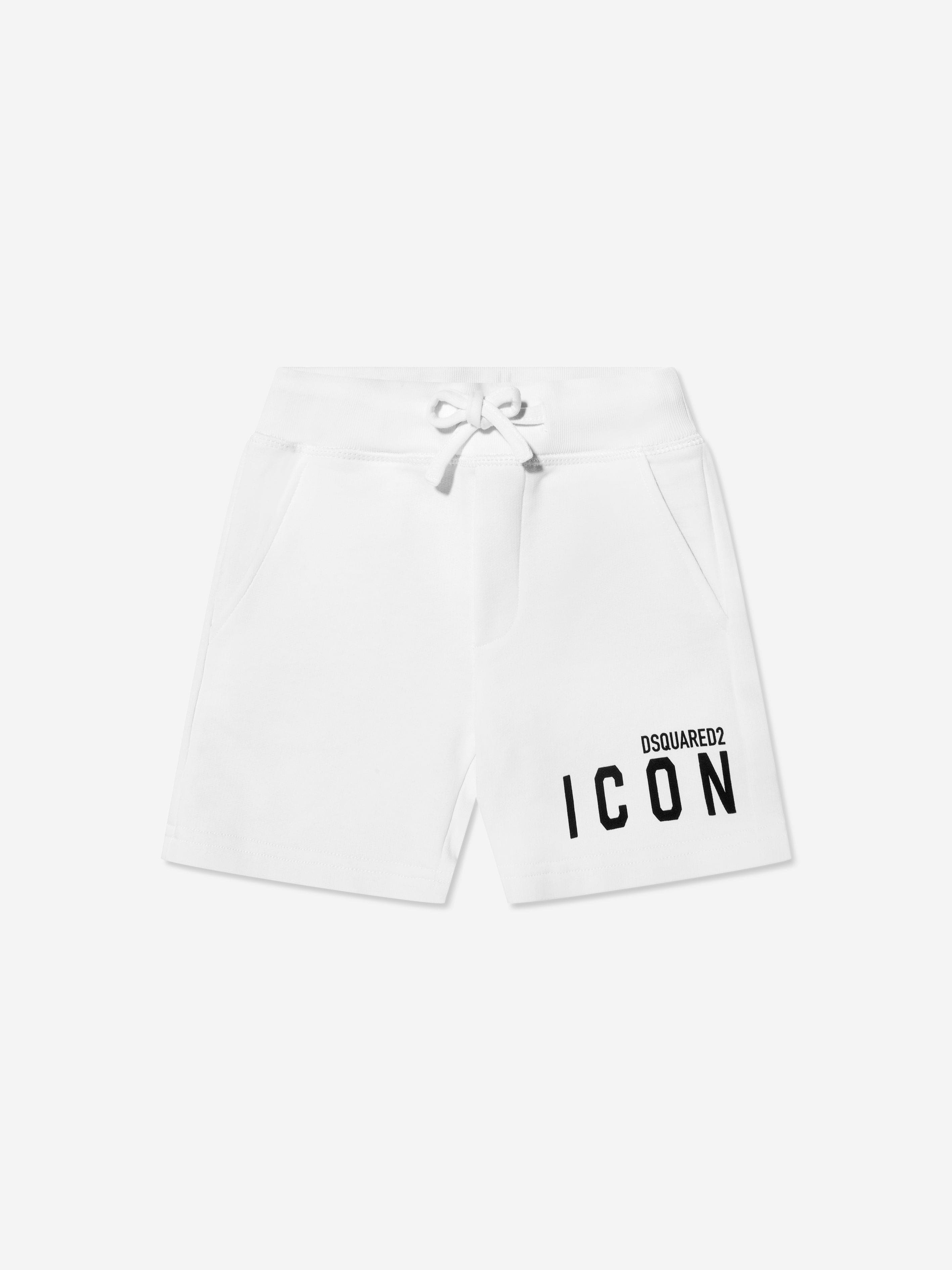 Dsquared2 Kids Ivcon Logo Shorts in White New Styles Cheap Pice