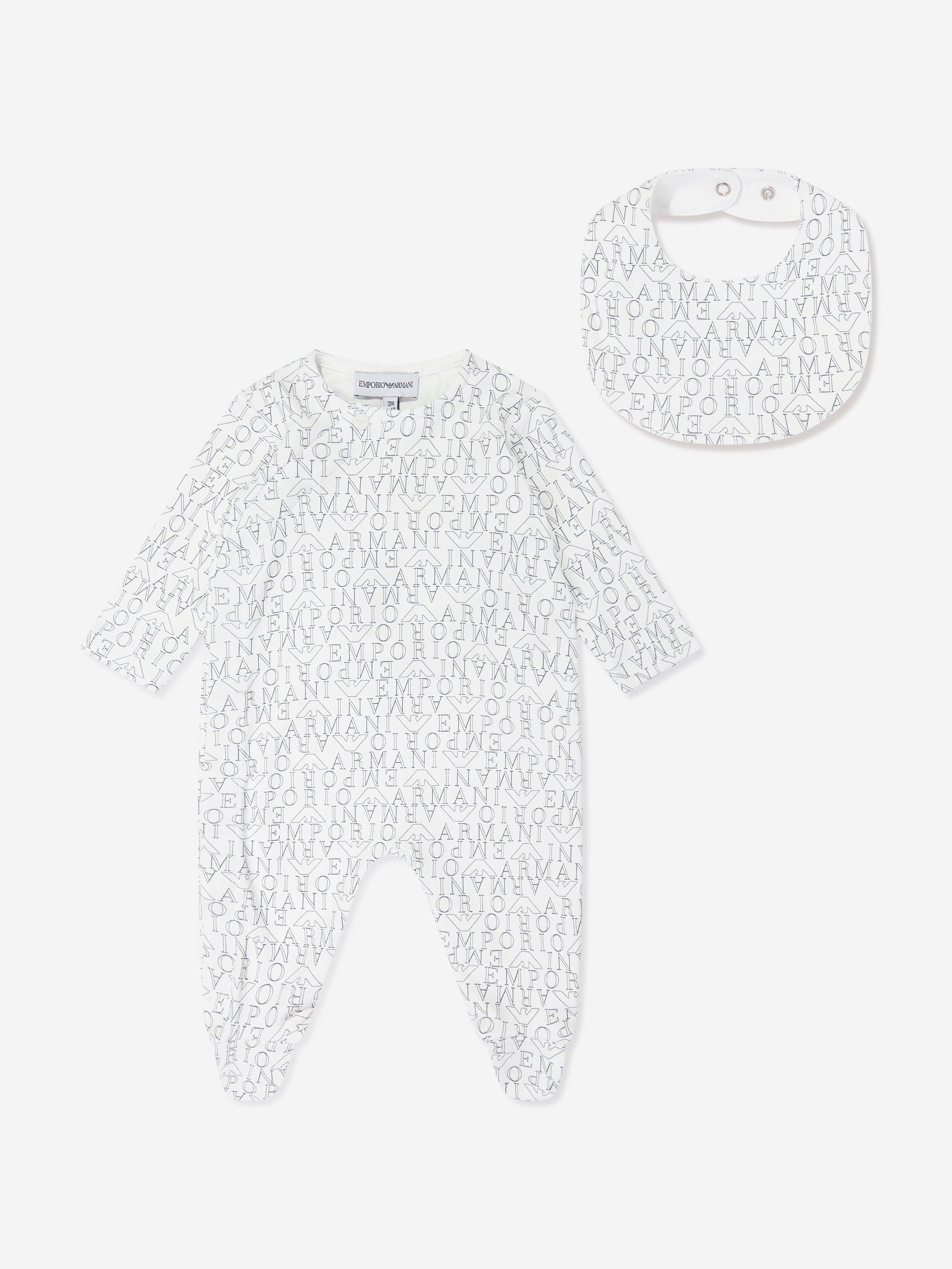 Emporio Armani Baby Boys Babygrow Gift Set in Blue Really Cheap