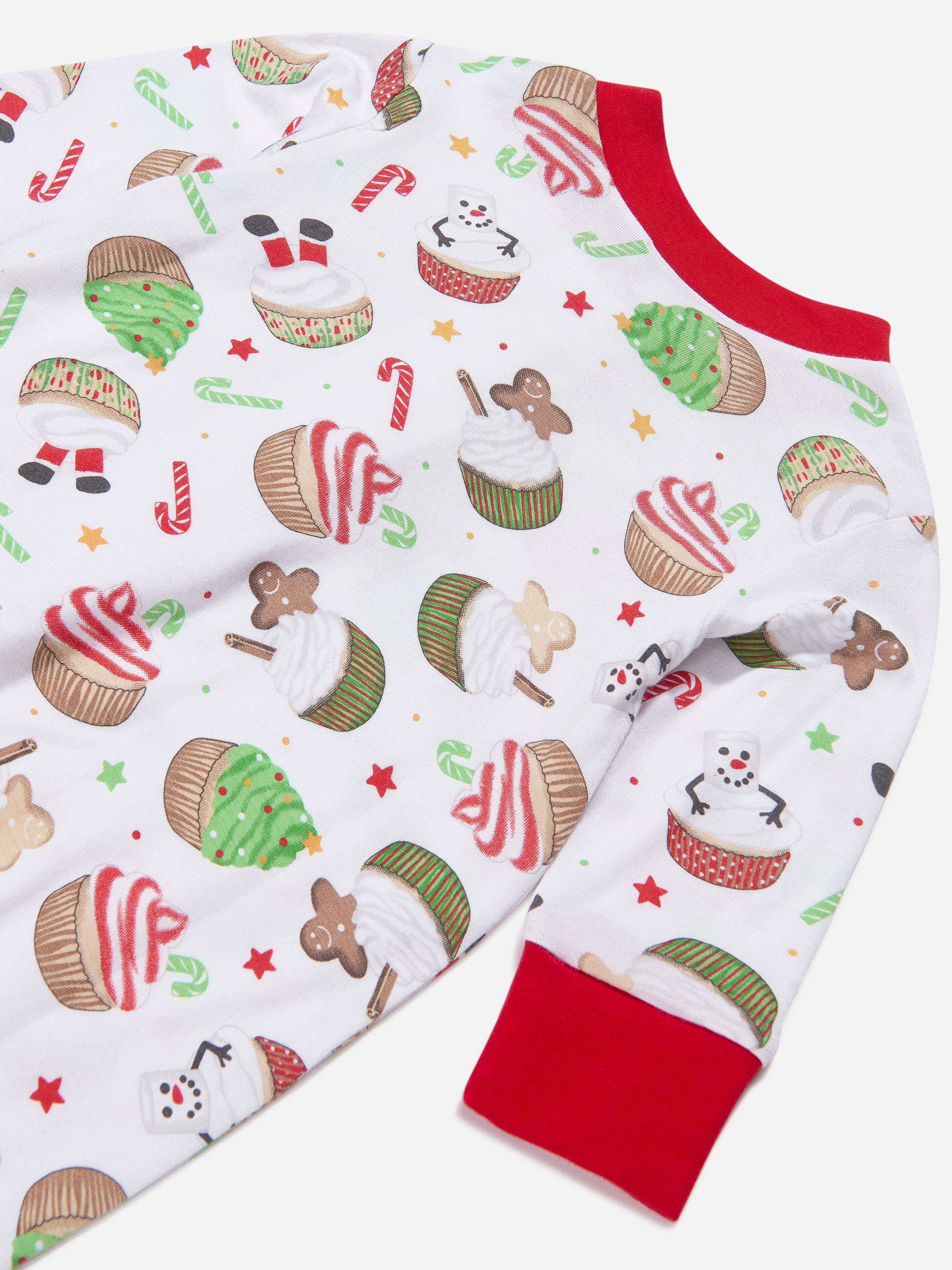 Magnolia Baby Baby Festive Cupcakes Zipper Babygrow in White Buy Cheap Pre Order