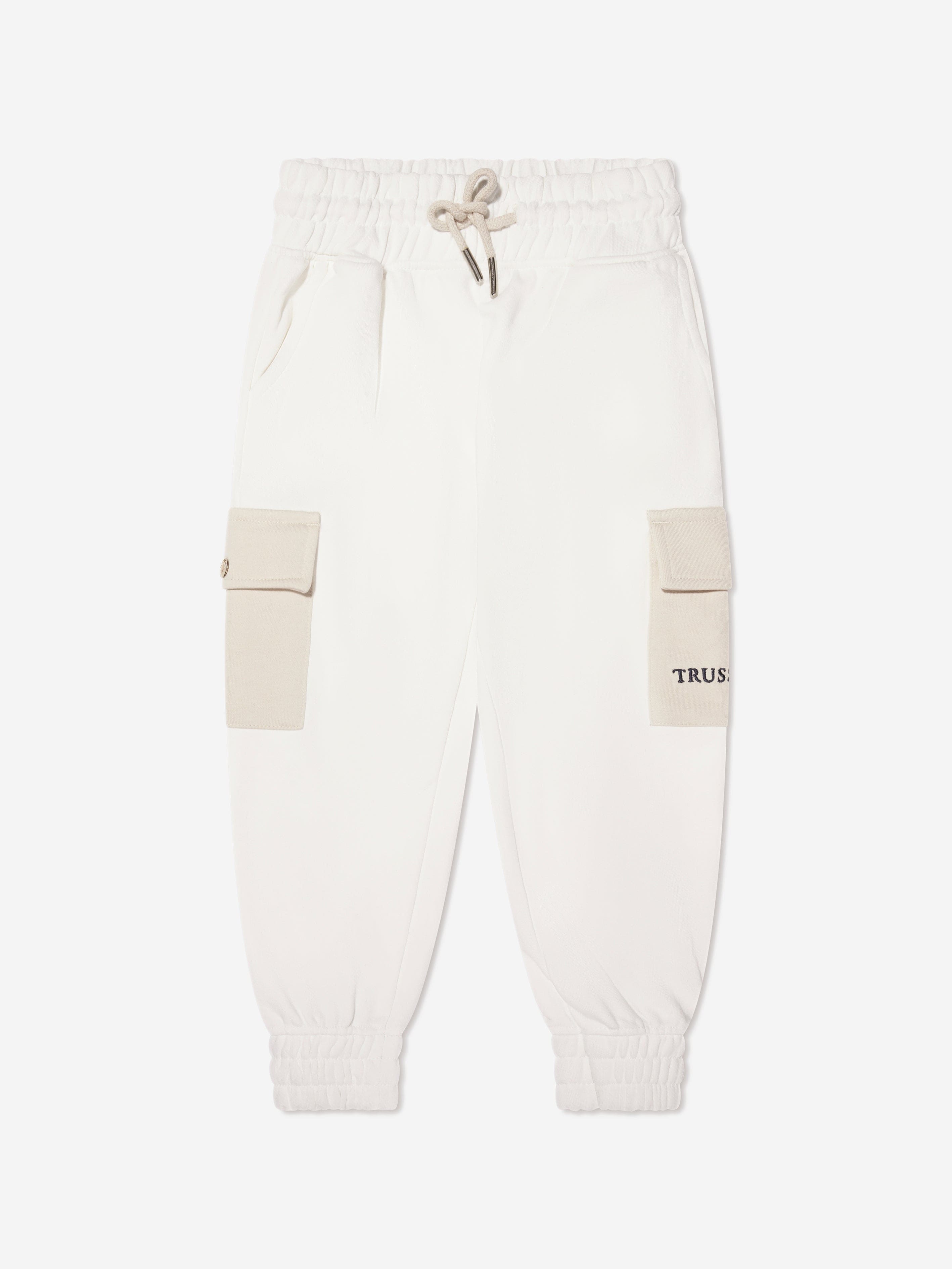 Trussardi Boys Umati Joggers in Ivory Exclusive Online