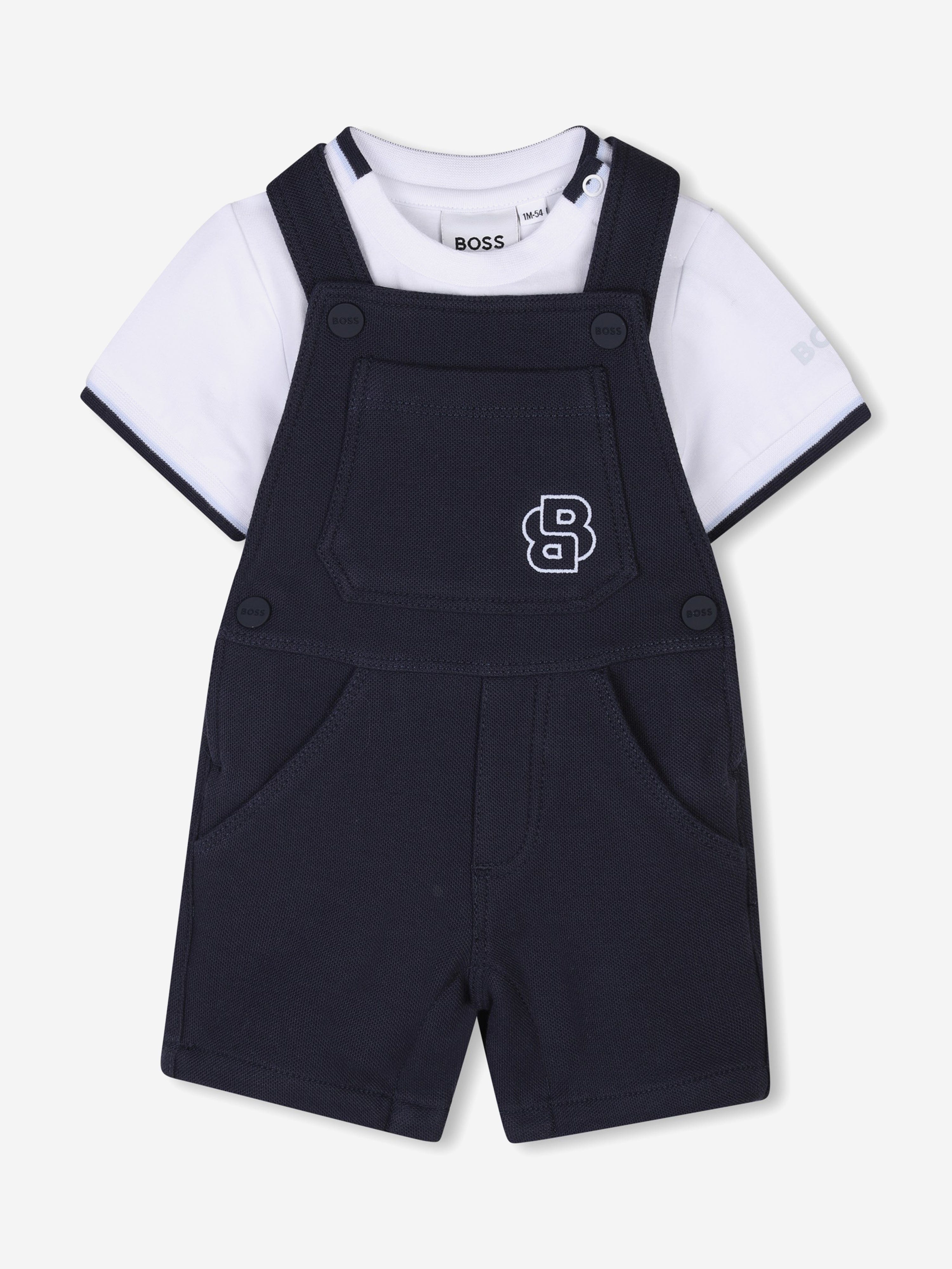 BOSS Baby Boys Dungarees Set in Navy For Sale For Sale