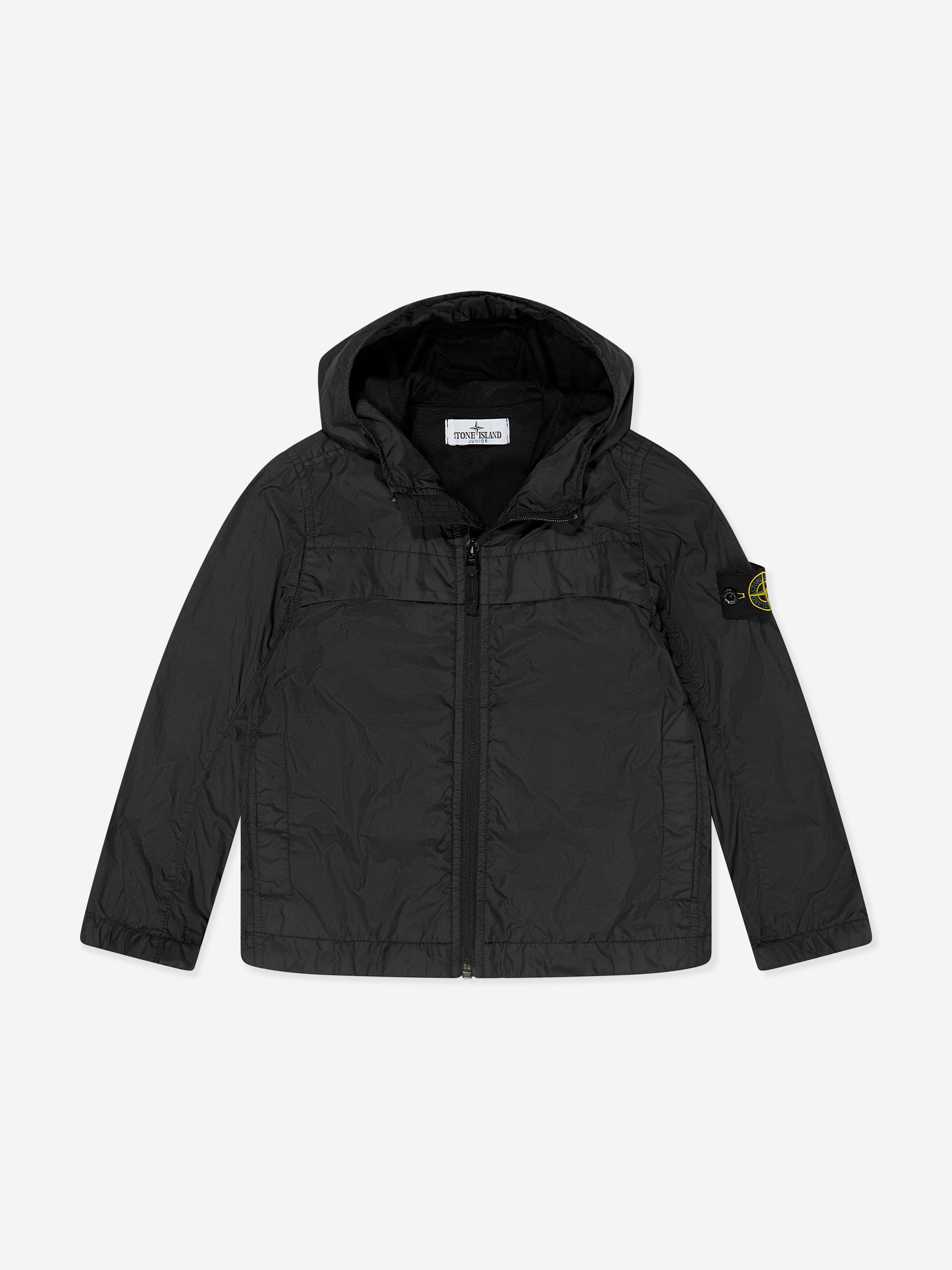 Boys Hooded Zip Up Jacket in Black Cheap Online Store